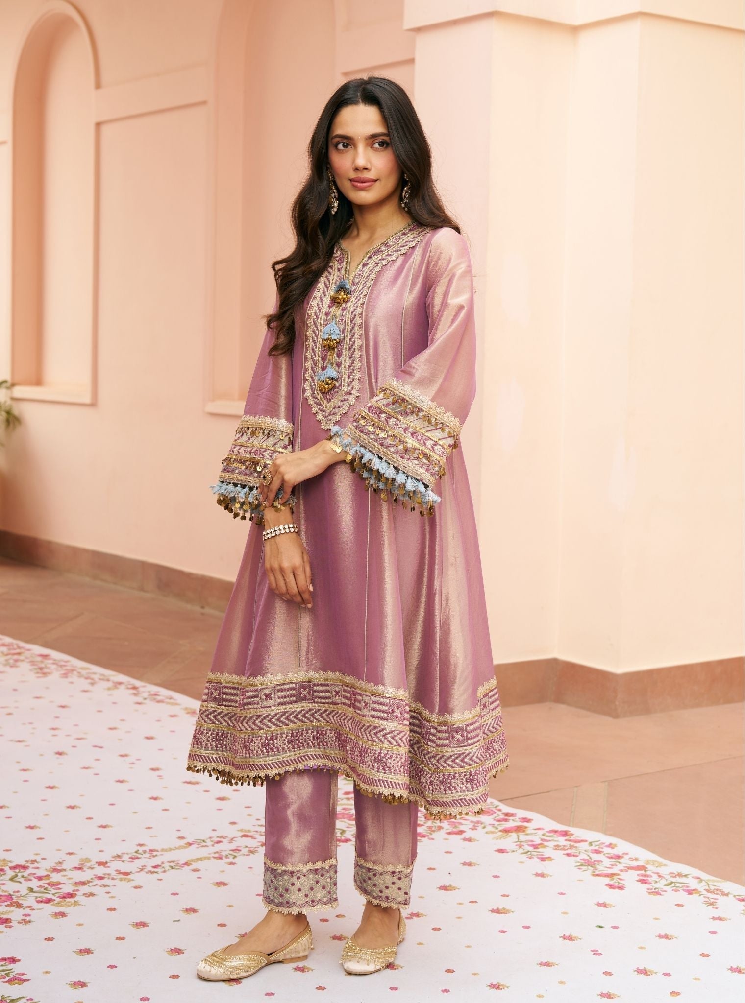 Tissue Shamili Lavender Kurta Set