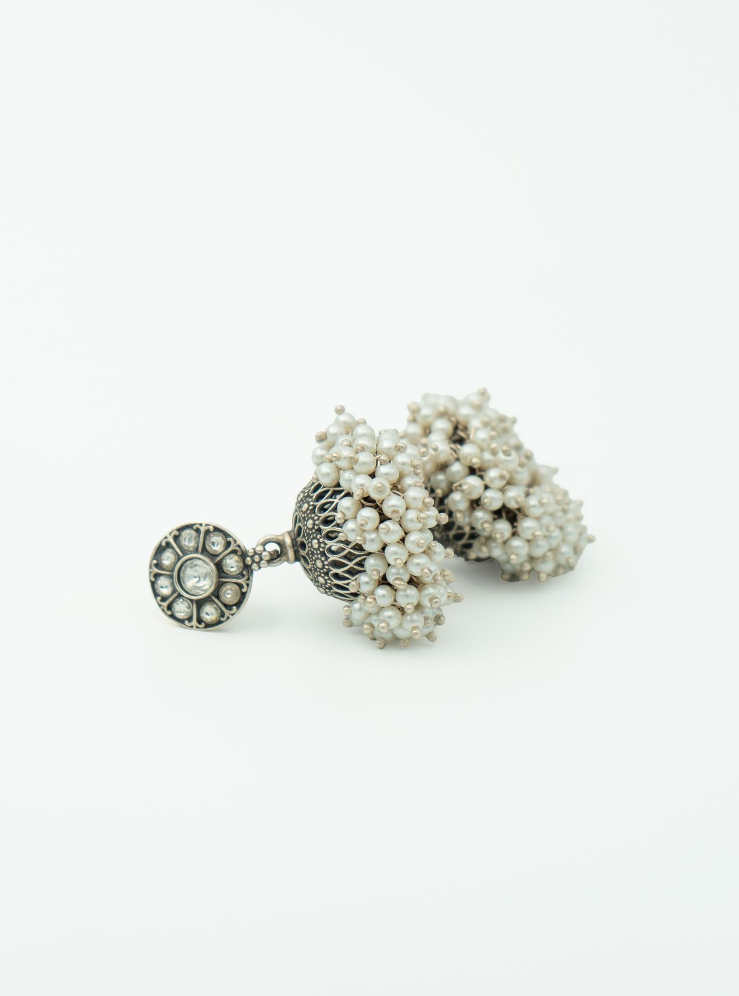 Pure Silver Aadhya Jhumki
