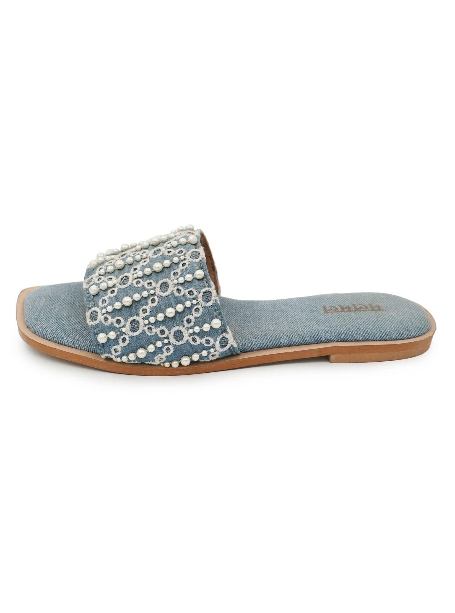 Aura Denim Vegan Flat Sandal