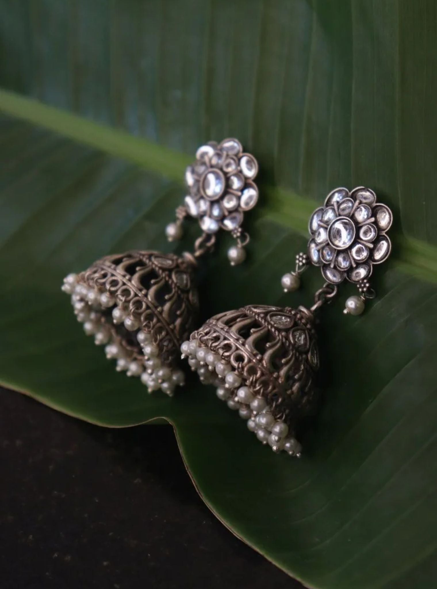 Pure Silver Arunima Earrings