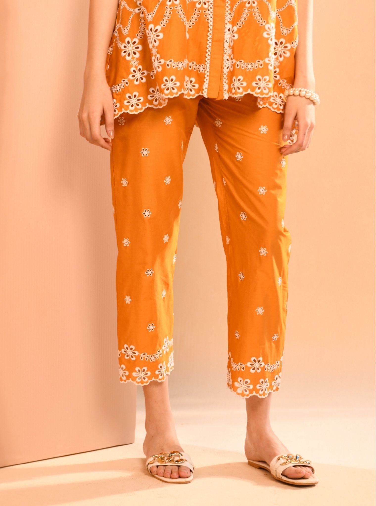 Prue Supima Cotton Orange Co-ord Set