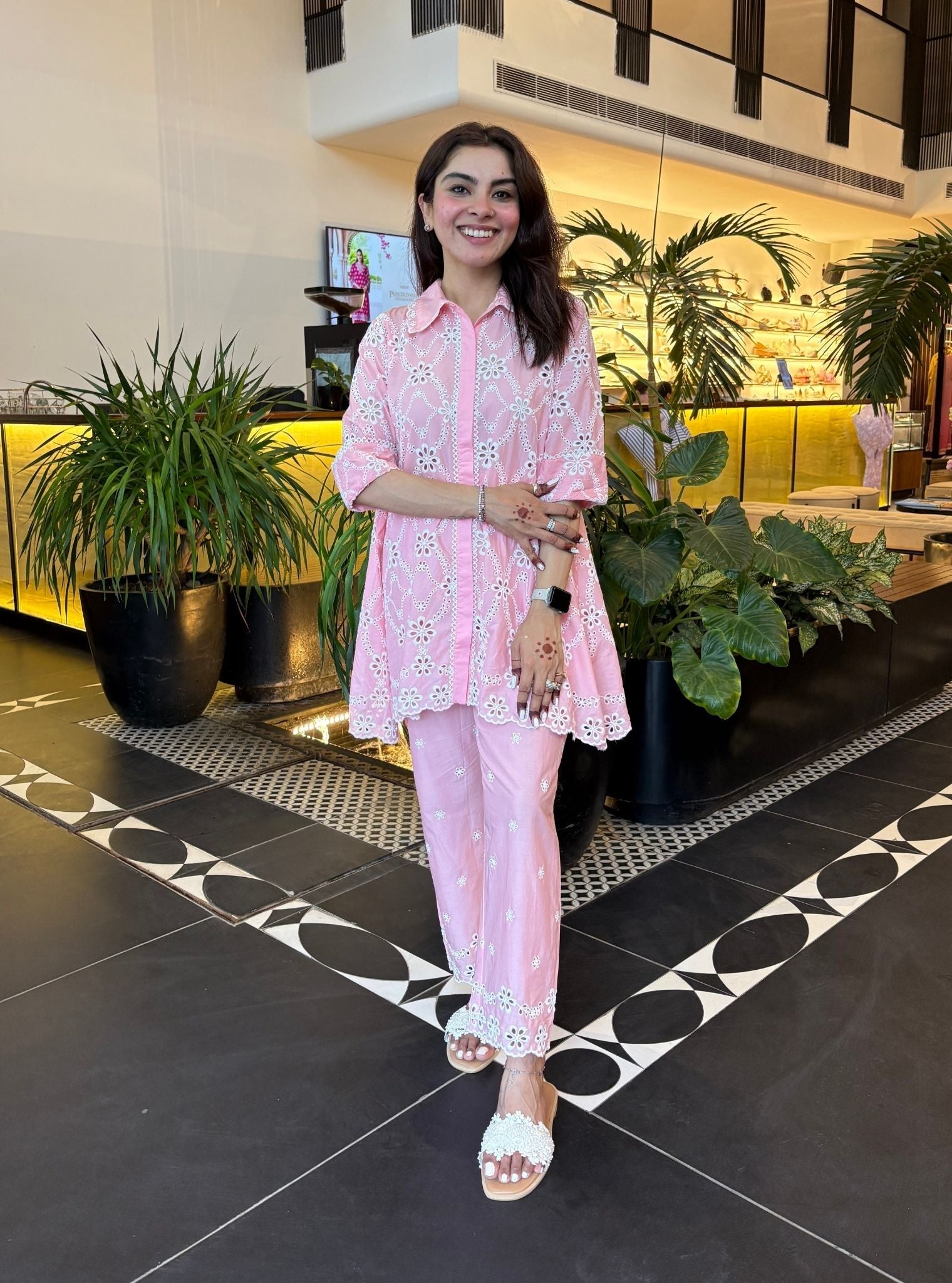 Prue Supima Cotton Pink Co-ord Set