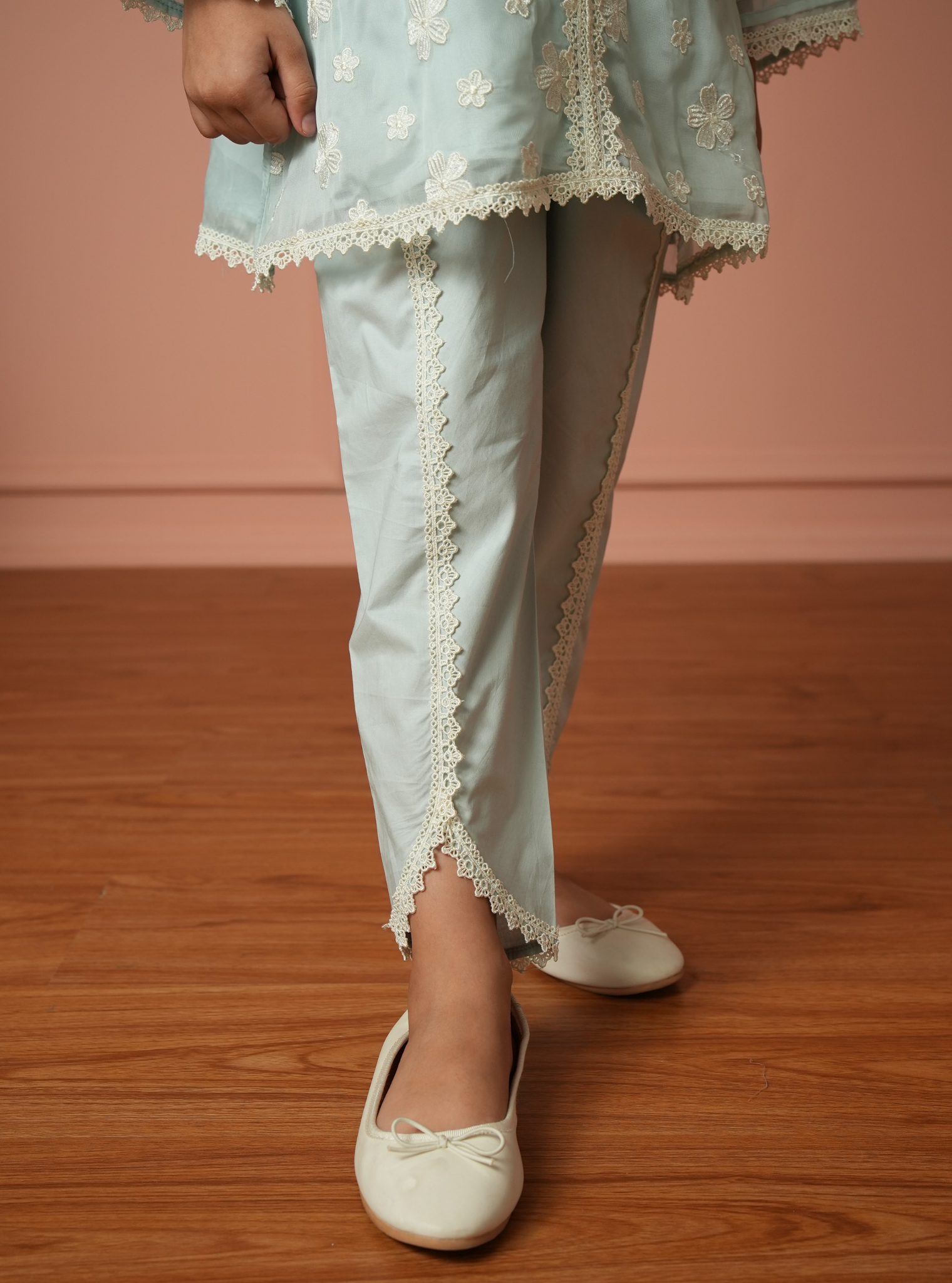 Veloura Organza Blue Kurta Set