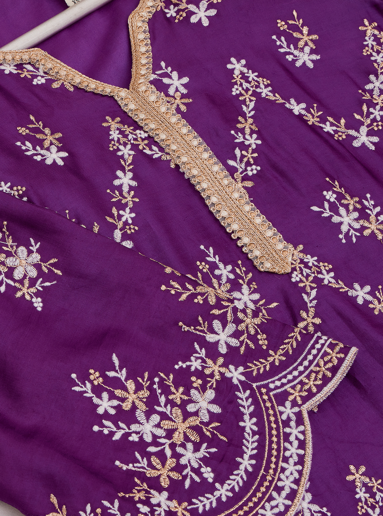 Valaya Cupro Purple Kurta Set