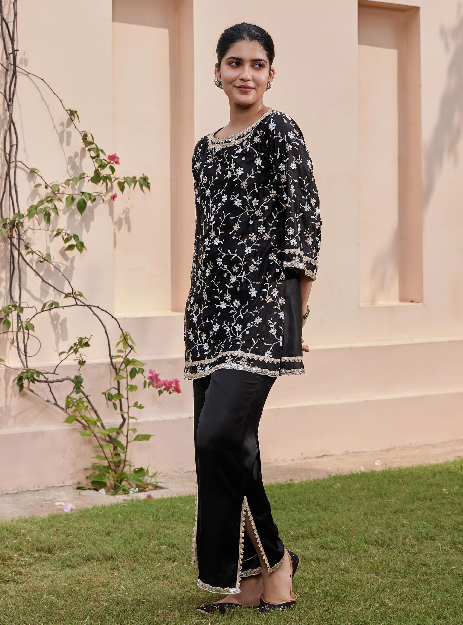 Lira Cupro Black Co-ord Set