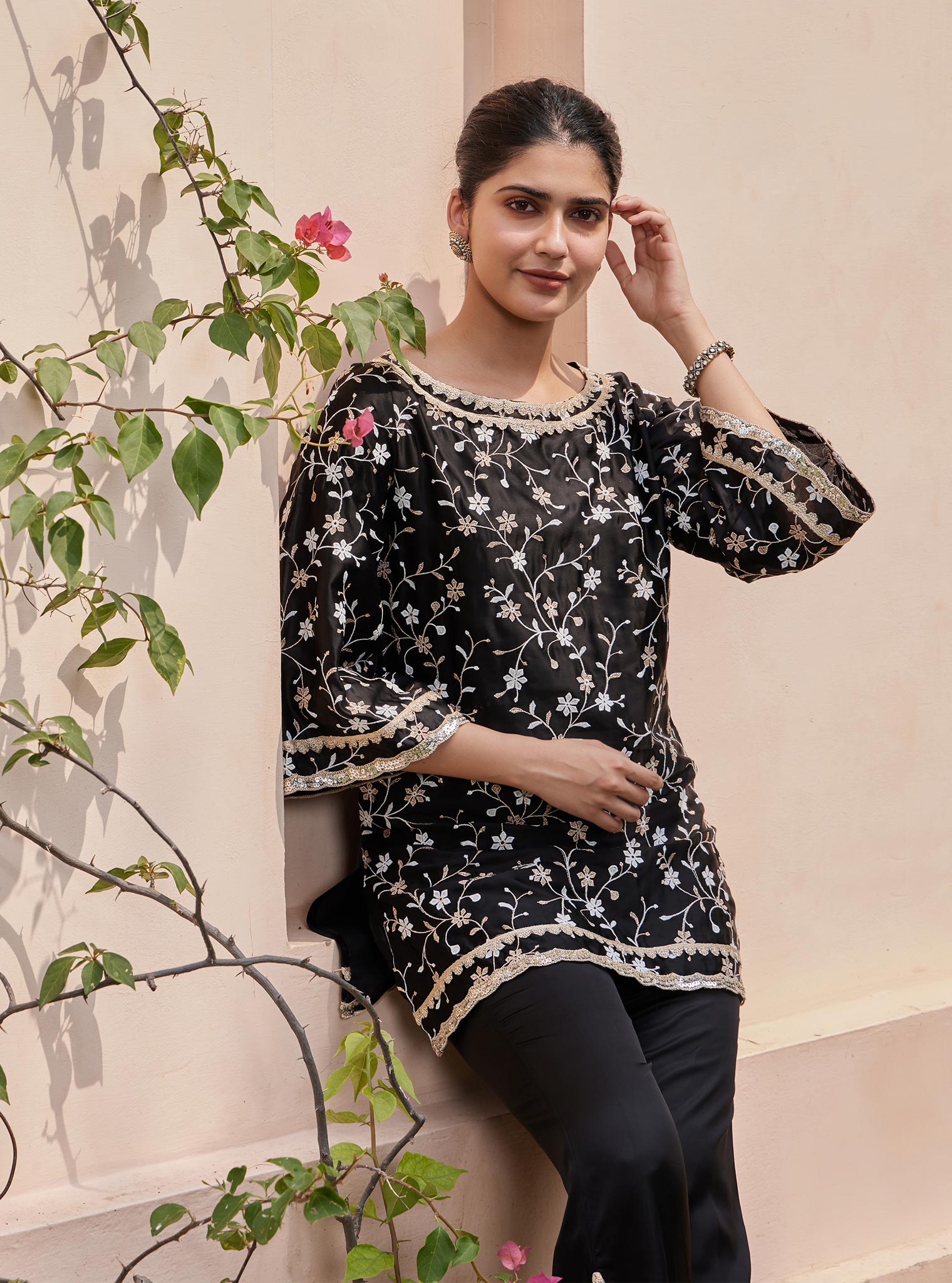 Lira Cupro Black Co-ord Set