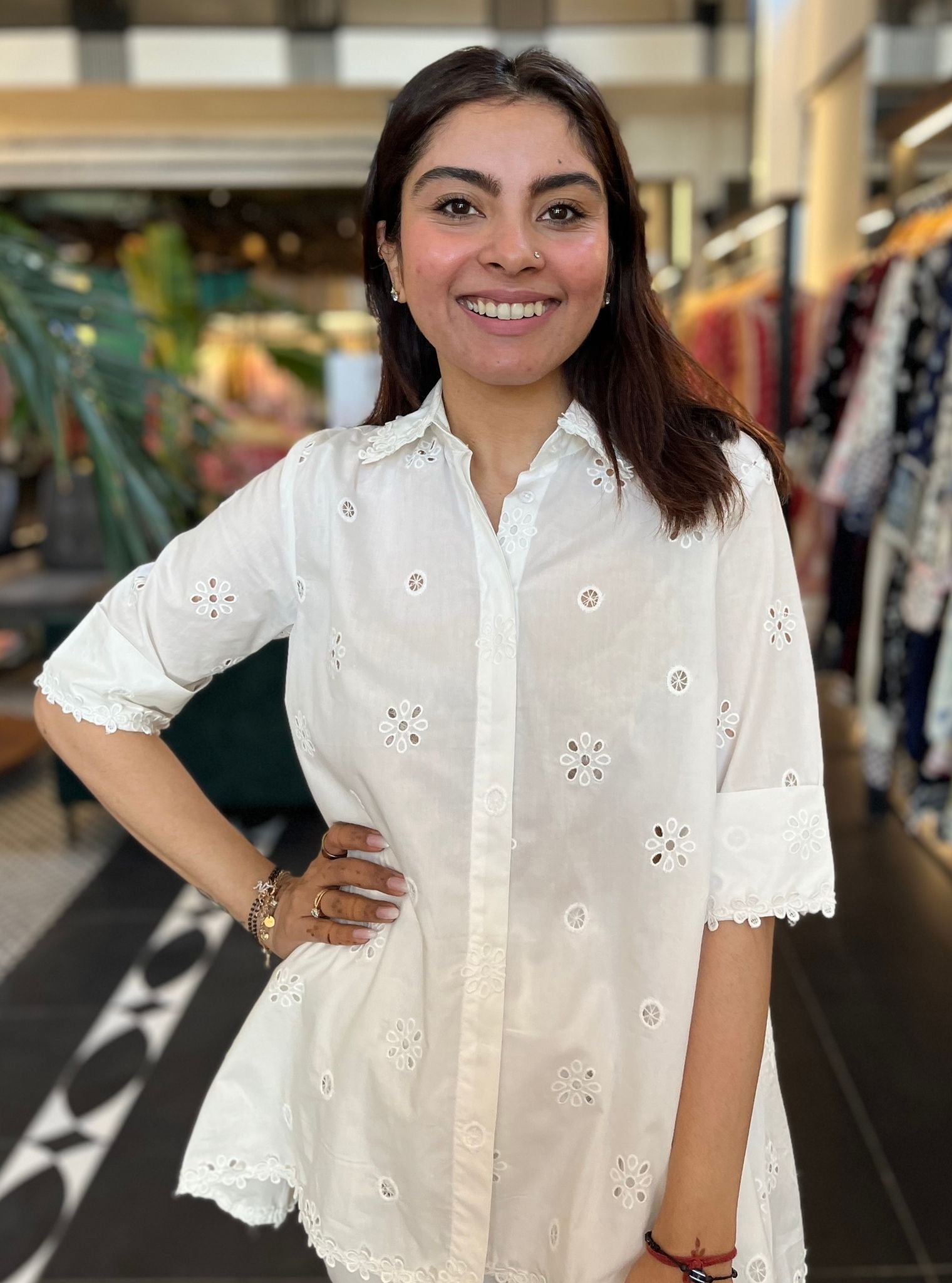 Mulmul Supima Cotton Noemie White Shirt