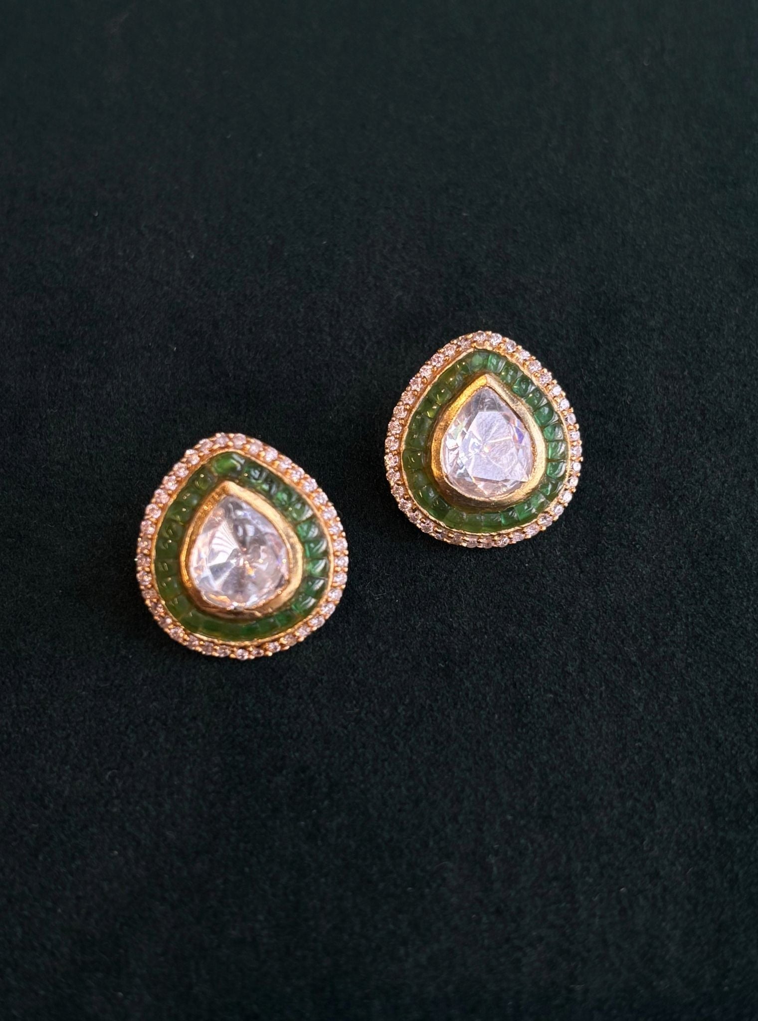 Pure Silver Pink Rivya Studs