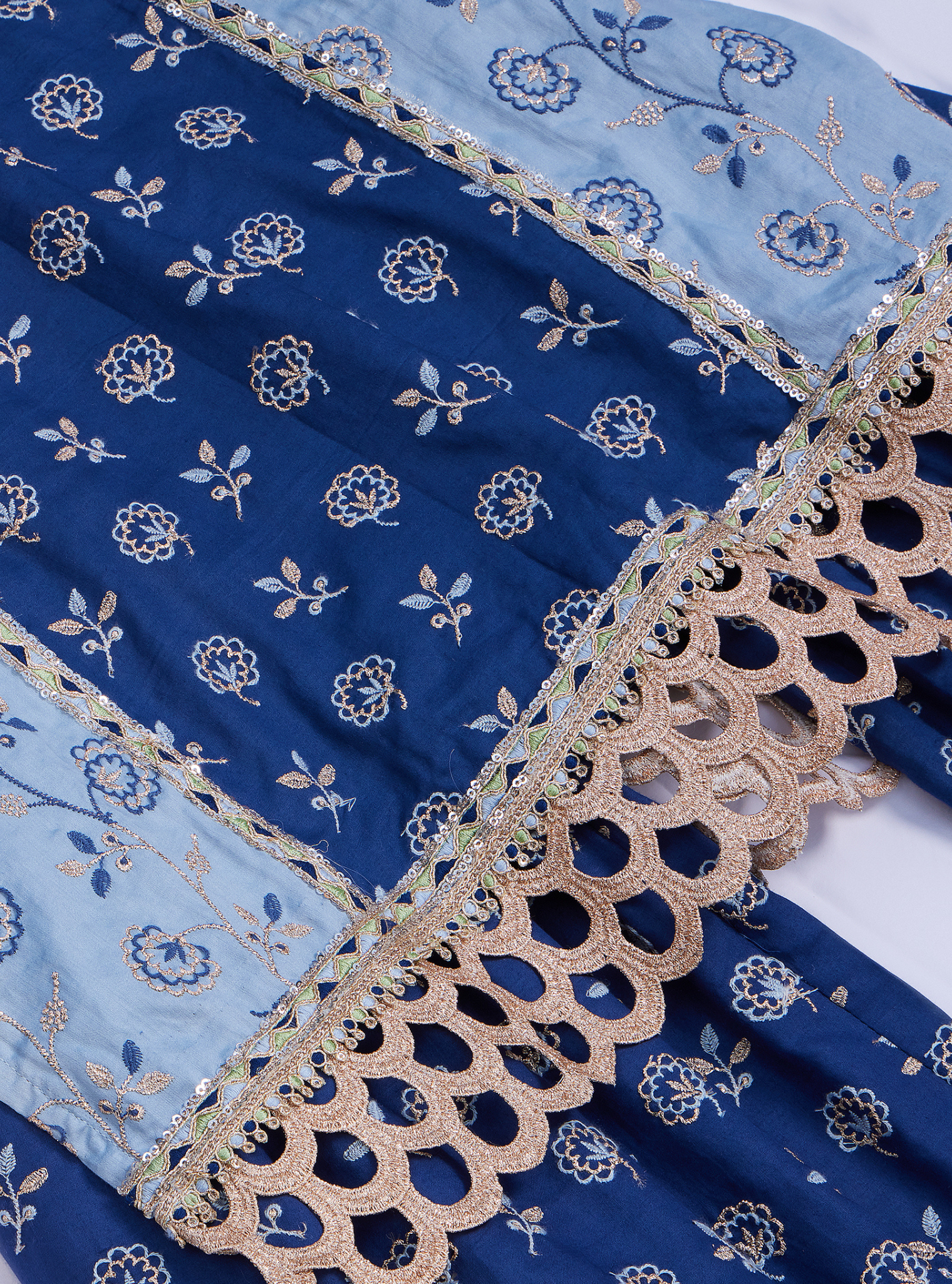 Pravi Pima Blue Kurta Set