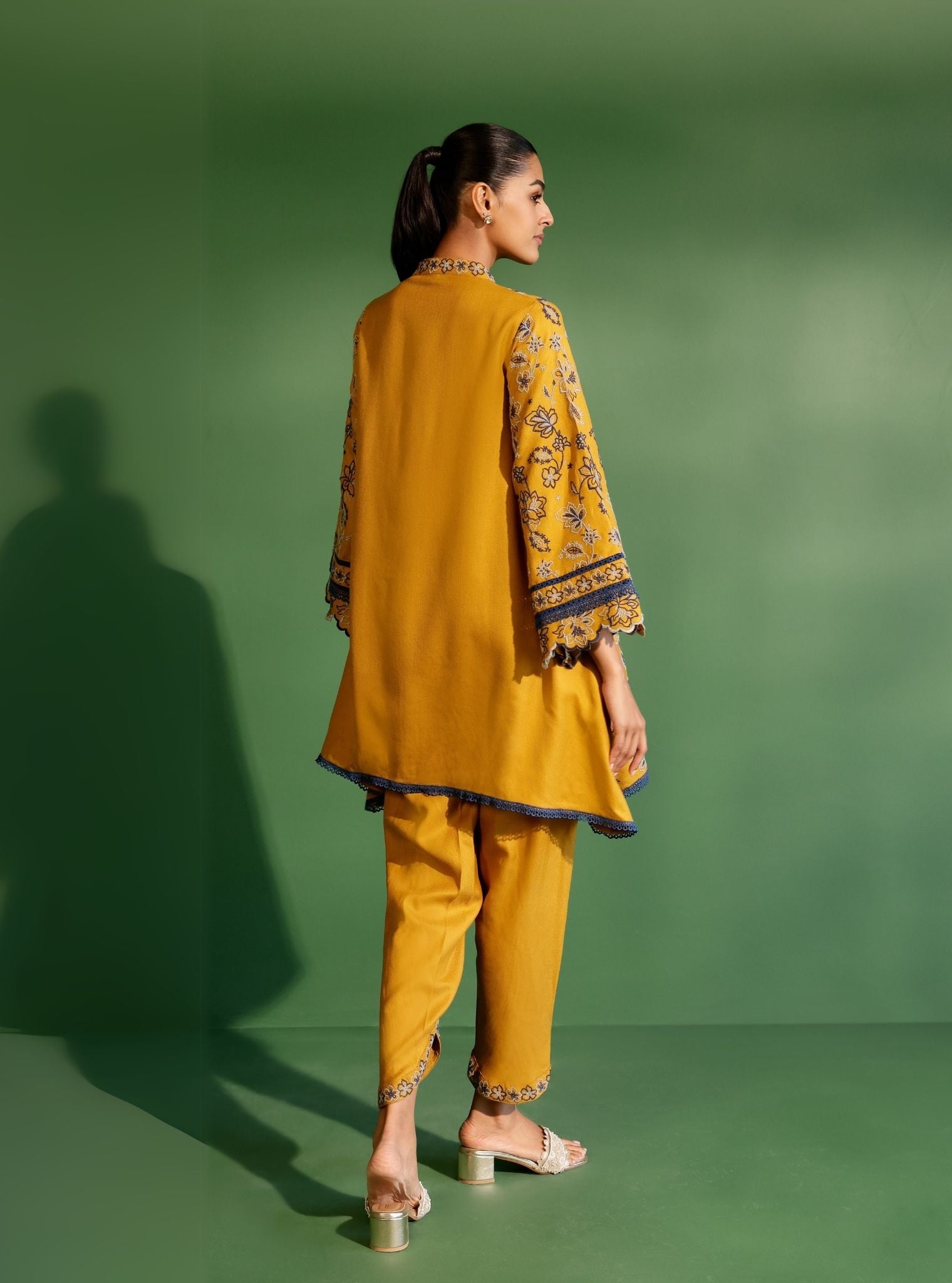 Ellis Wool Mustard Kurta Set