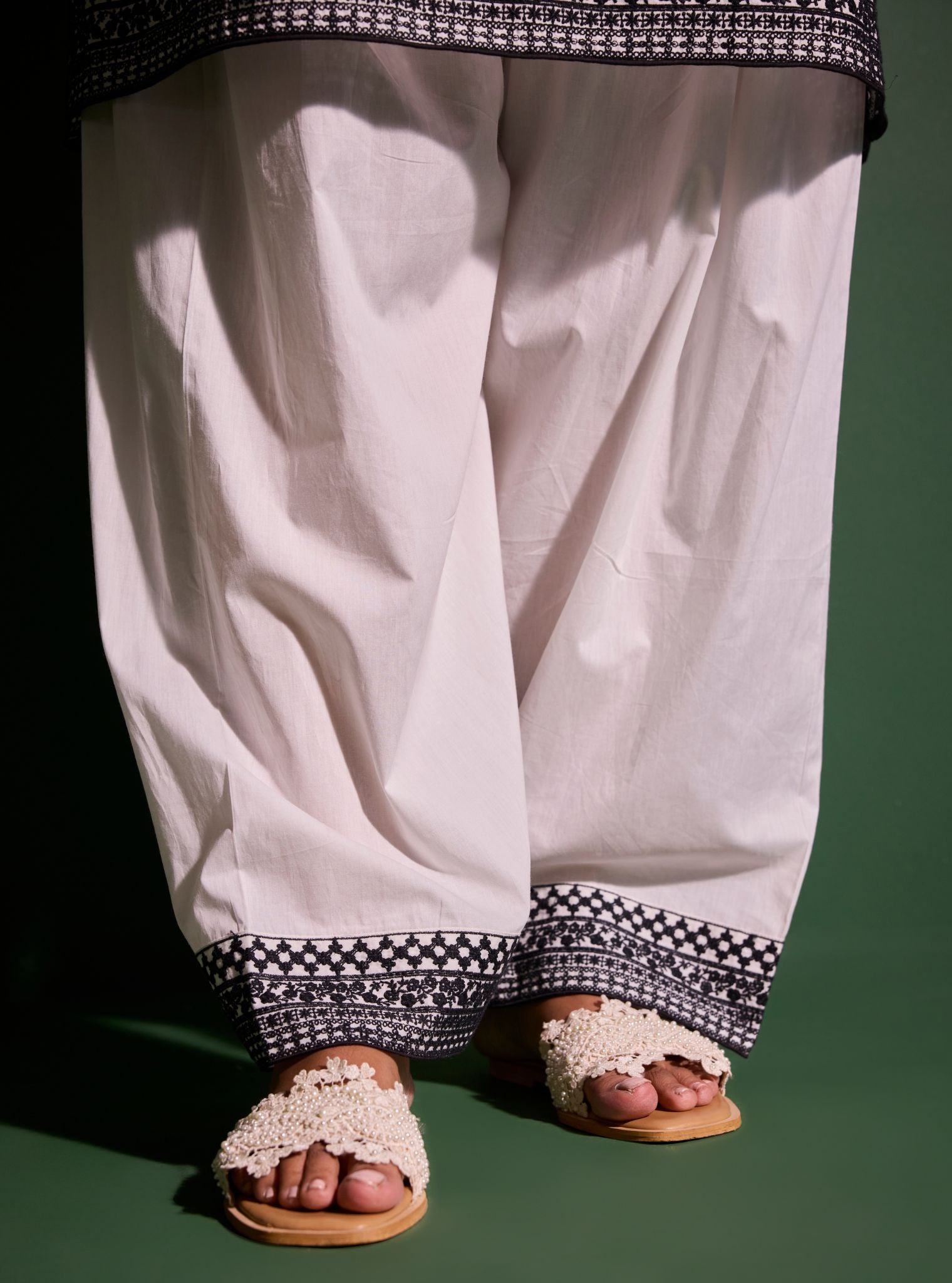 Sree Supima Cotton Off White Kurta with Salwar Set