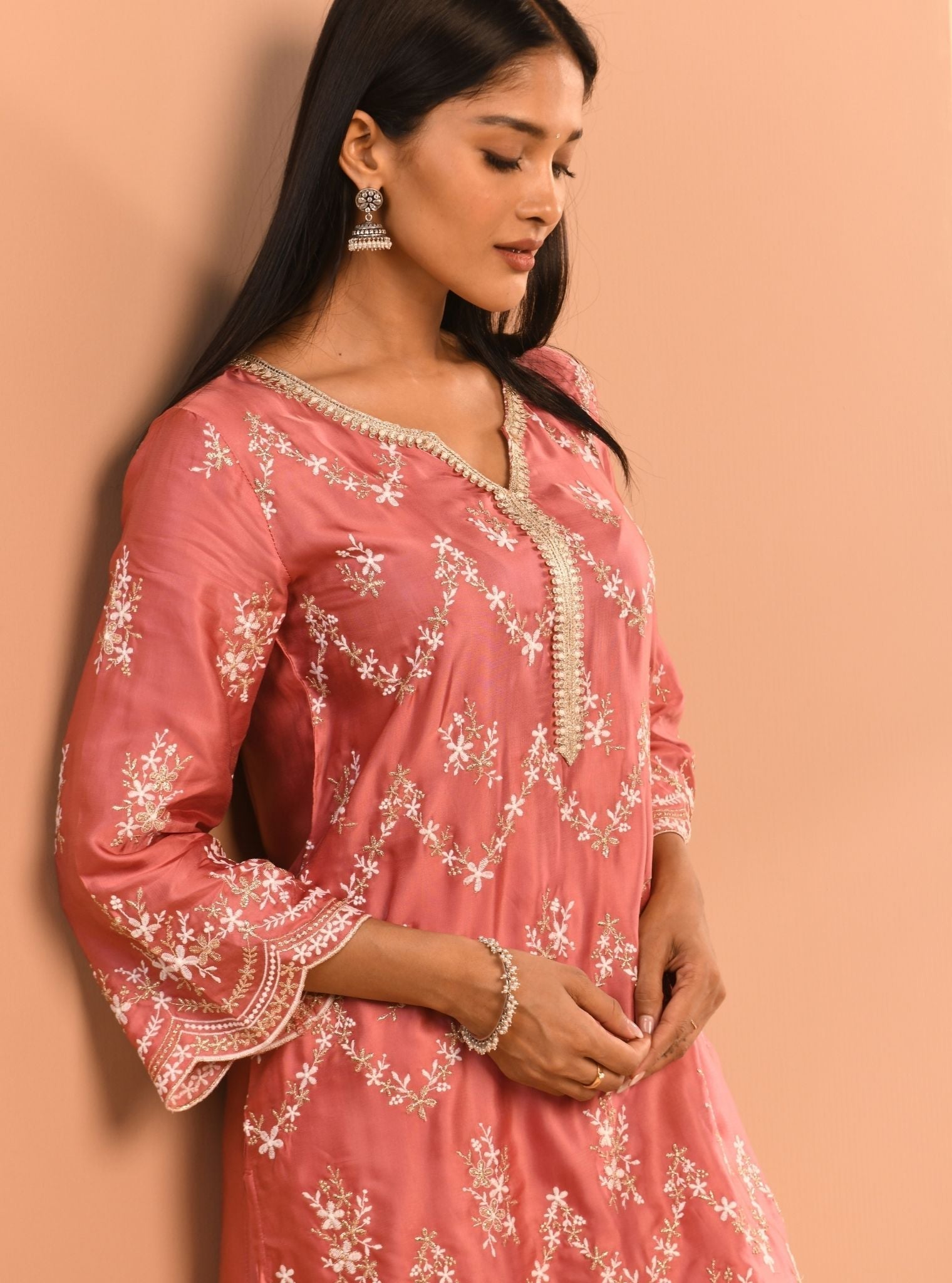 Valaya Cupro Mauve Kurta Set