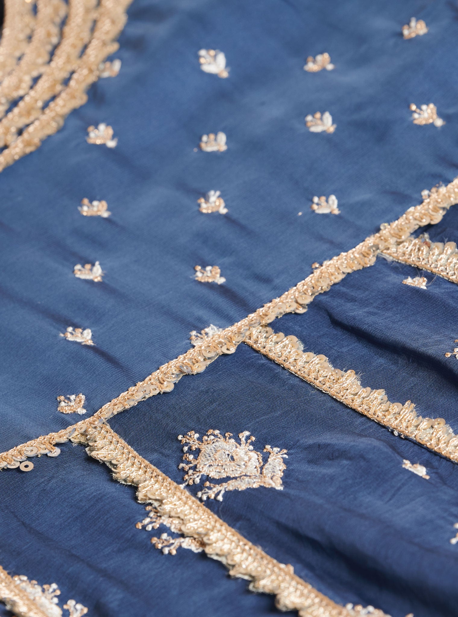 Gulabo Organza Navy Anarkali Kurta Set