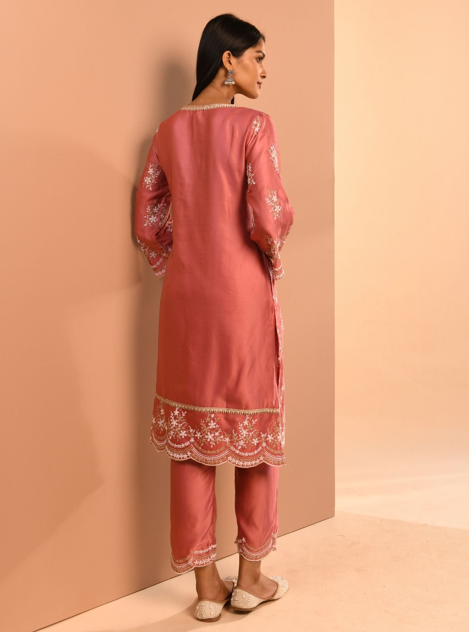 Valaya Cupro Mauve Kurta Set