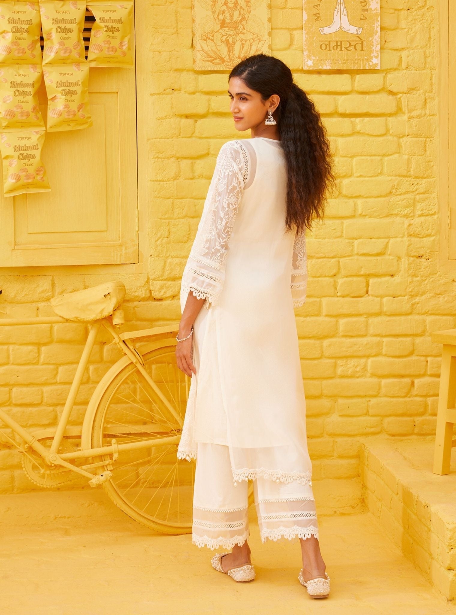 Cahya Organza Off White Kurta Set