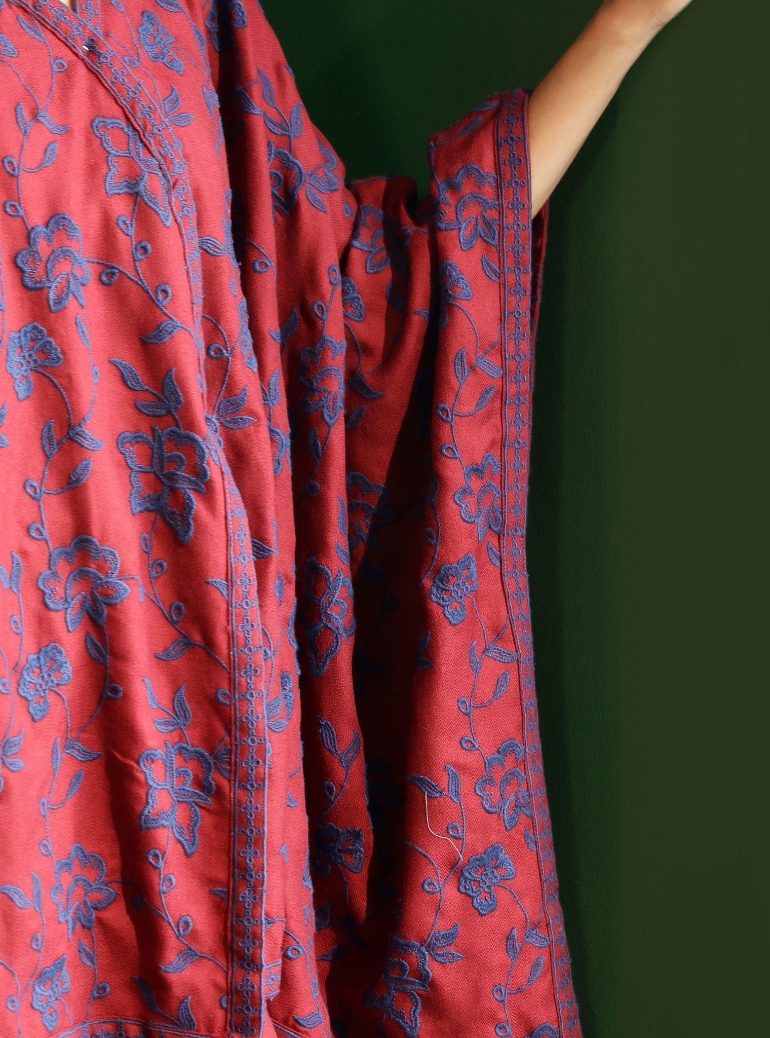 Fawn Wool Wine Kaftanwith Wool Fawn Wine Pant