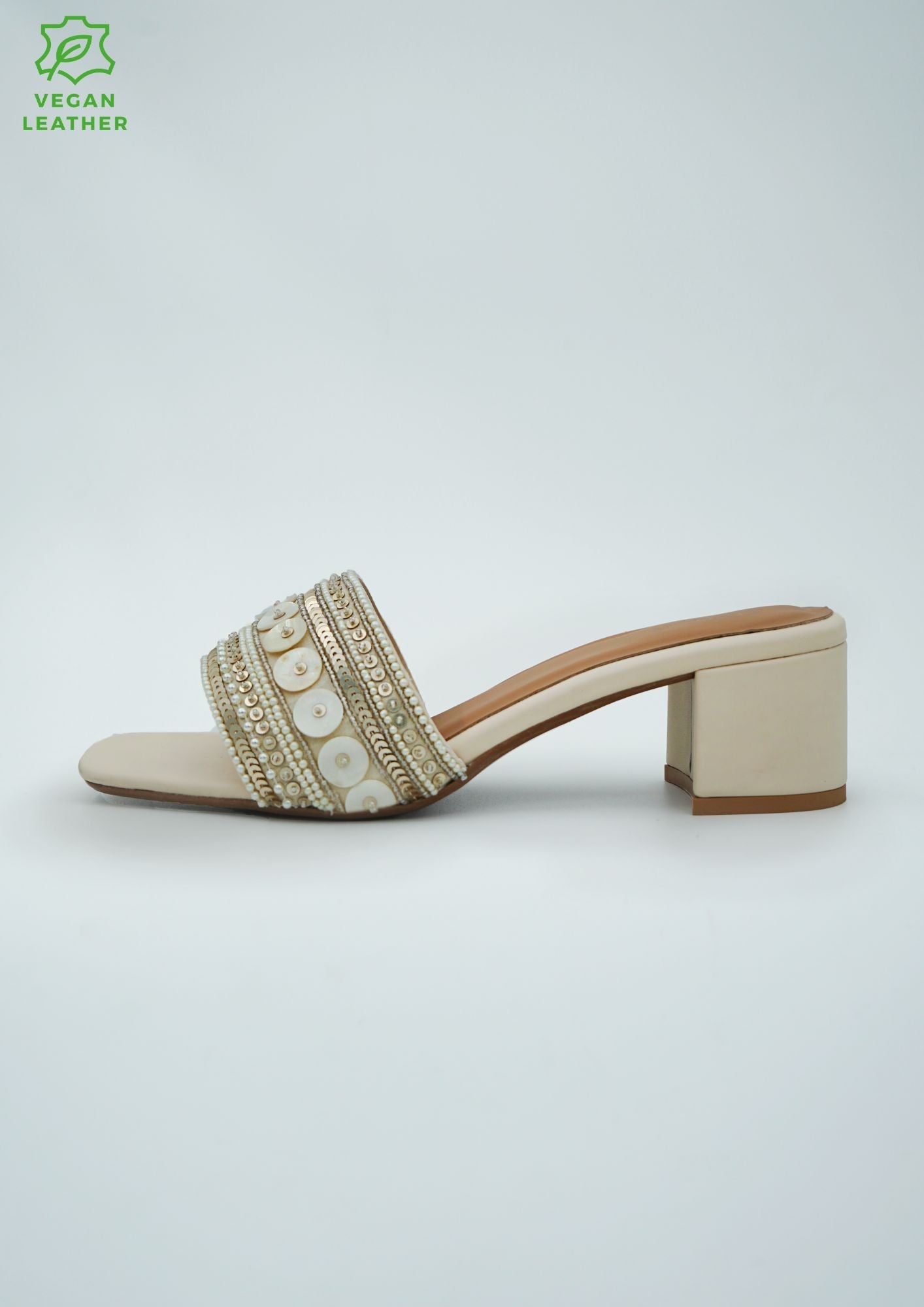 Kayla Off White Vegan Heel