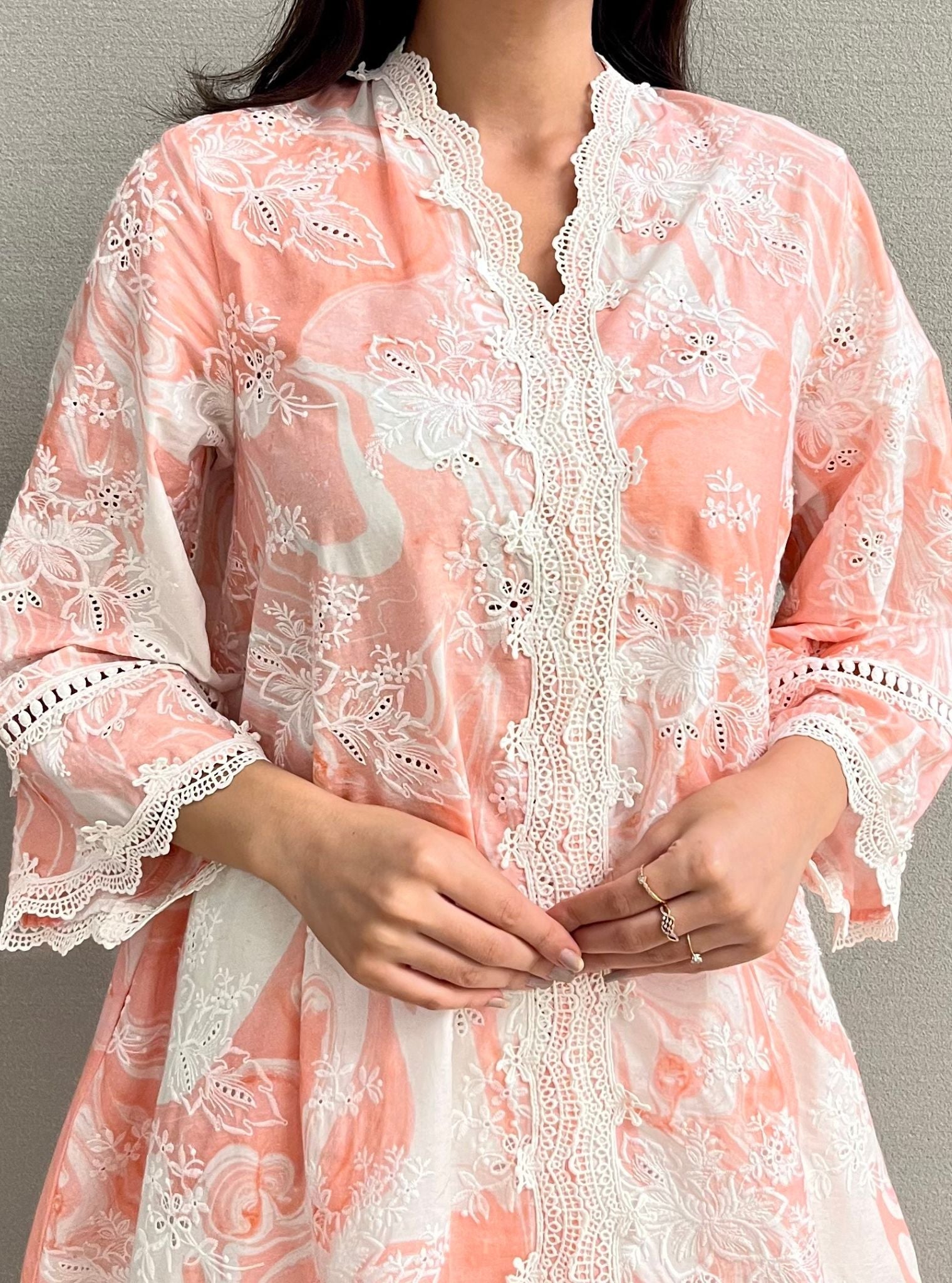 Marble Verona Supima Cotton Pink Kurta Set