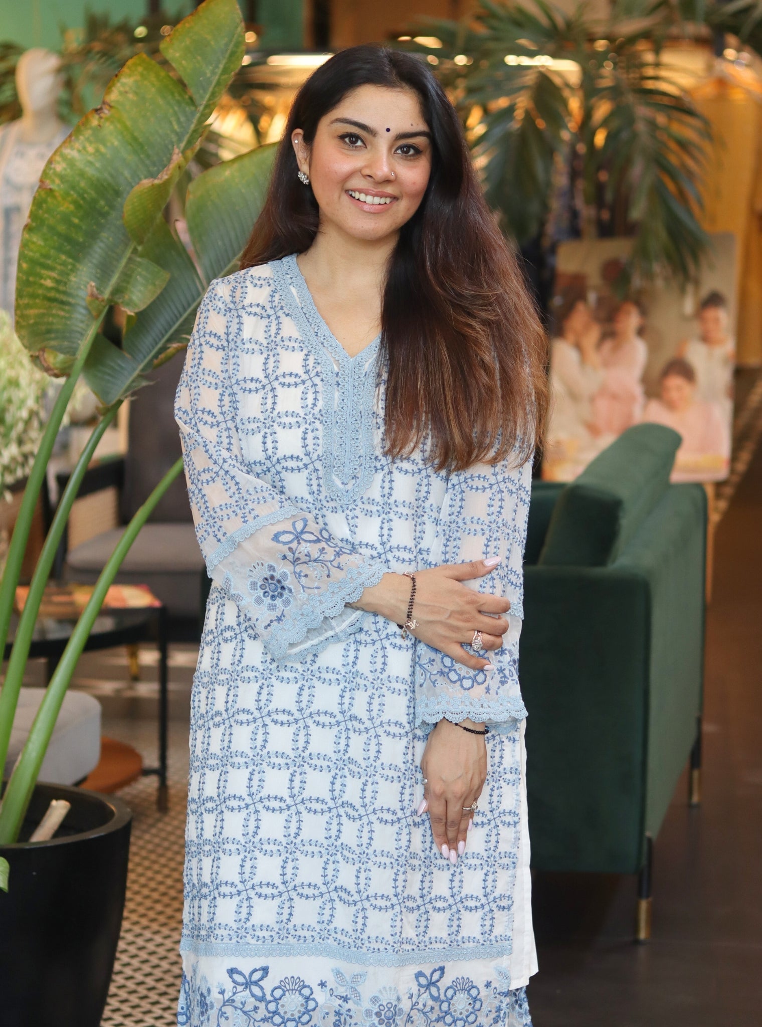 Ayten Organza White Kurta Set