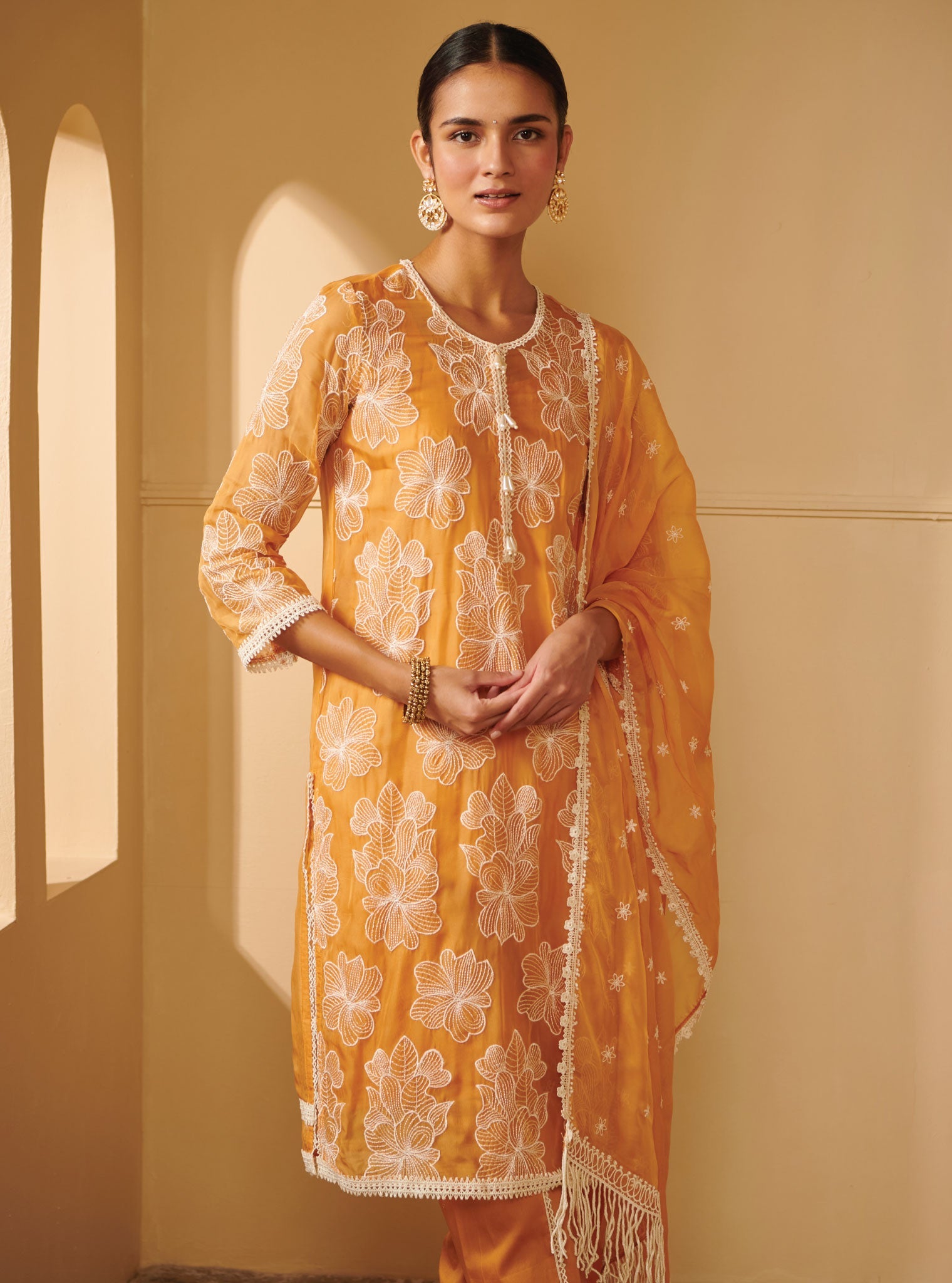 Sanemi Organza Mango Kurta Set