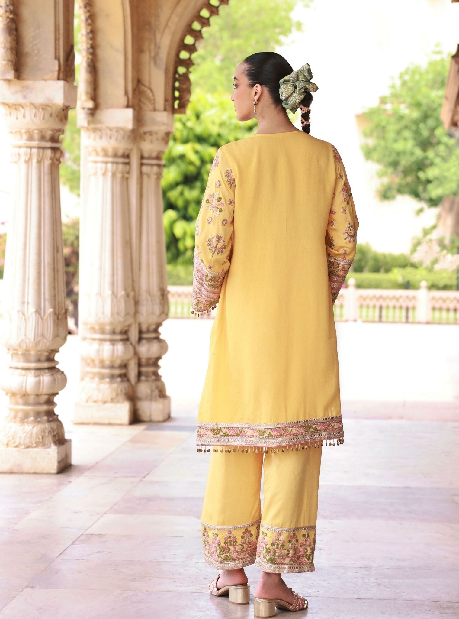 Noreya Lawn Mustard Kurta Set