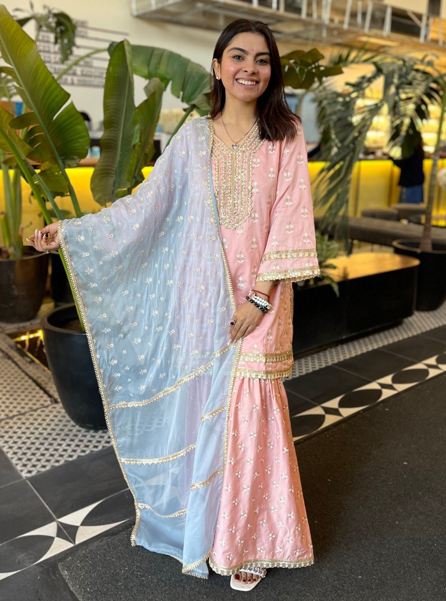 Sama Pima Pink Kurta Set