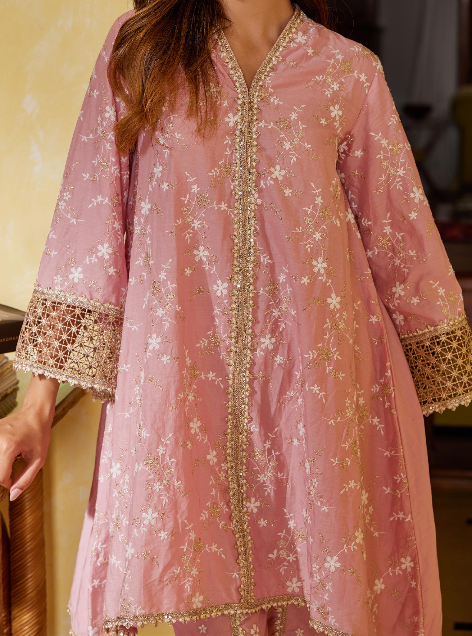 Avira Supima Cotton Pink Kurta Set