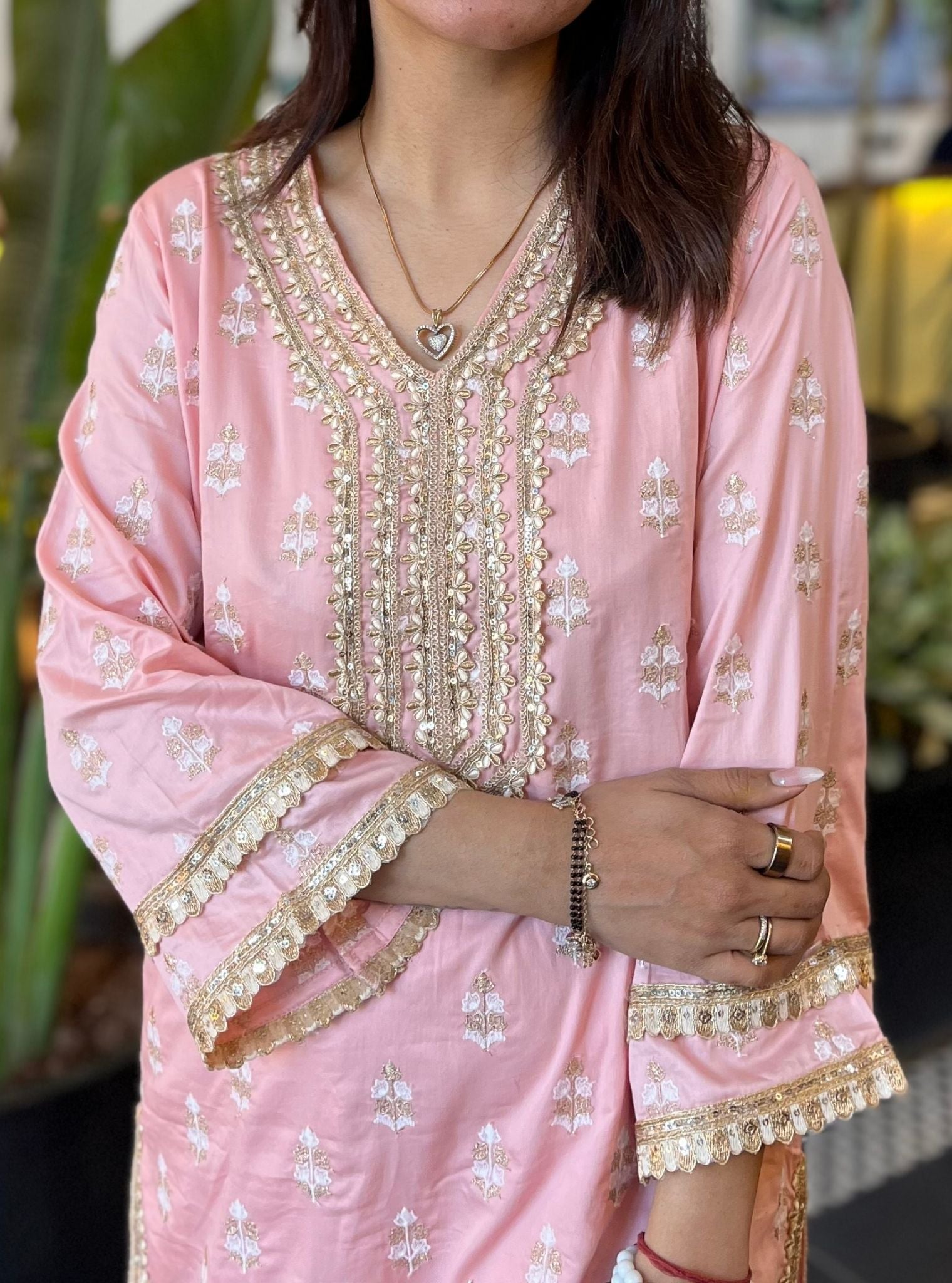 Sama Pima Pink Kurta Set