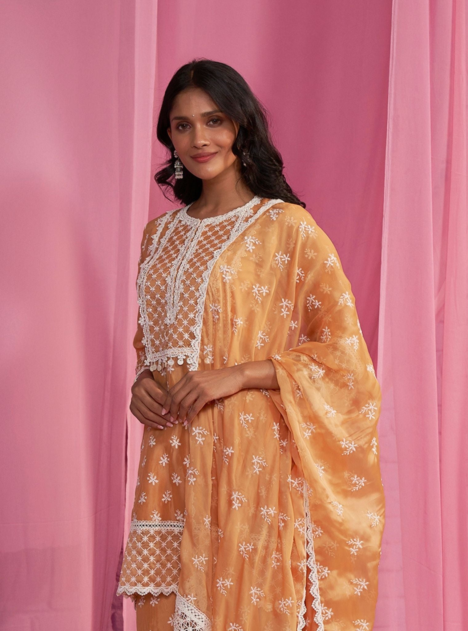 Raaga Organza Orange Kurta Set