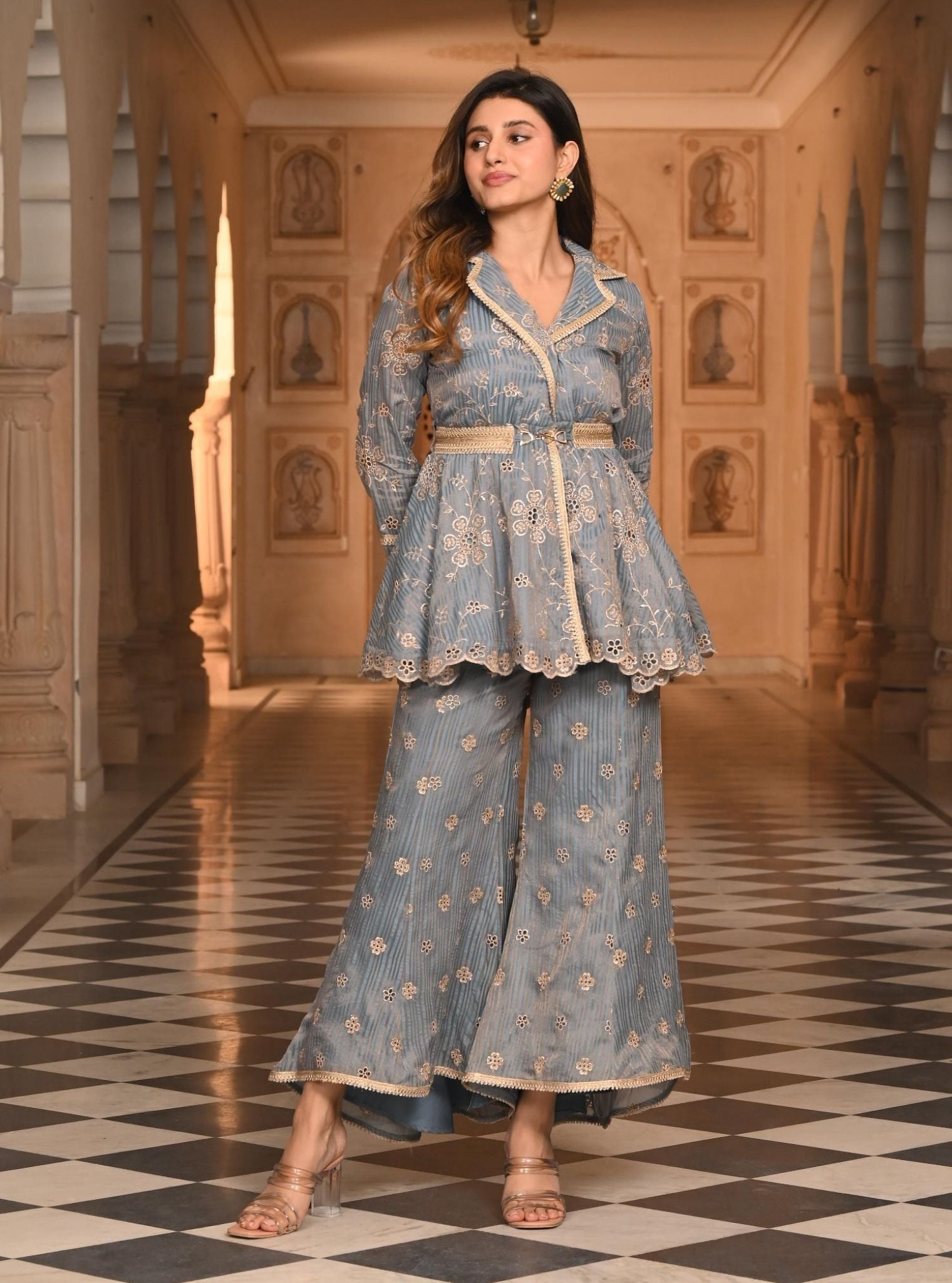 Chashni Banarsi Blue Co-ord Set