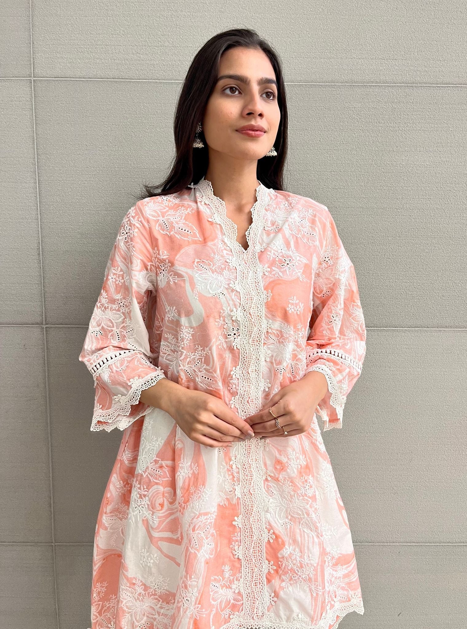 Marble Verona Supima Cotton Pink Kurta Set