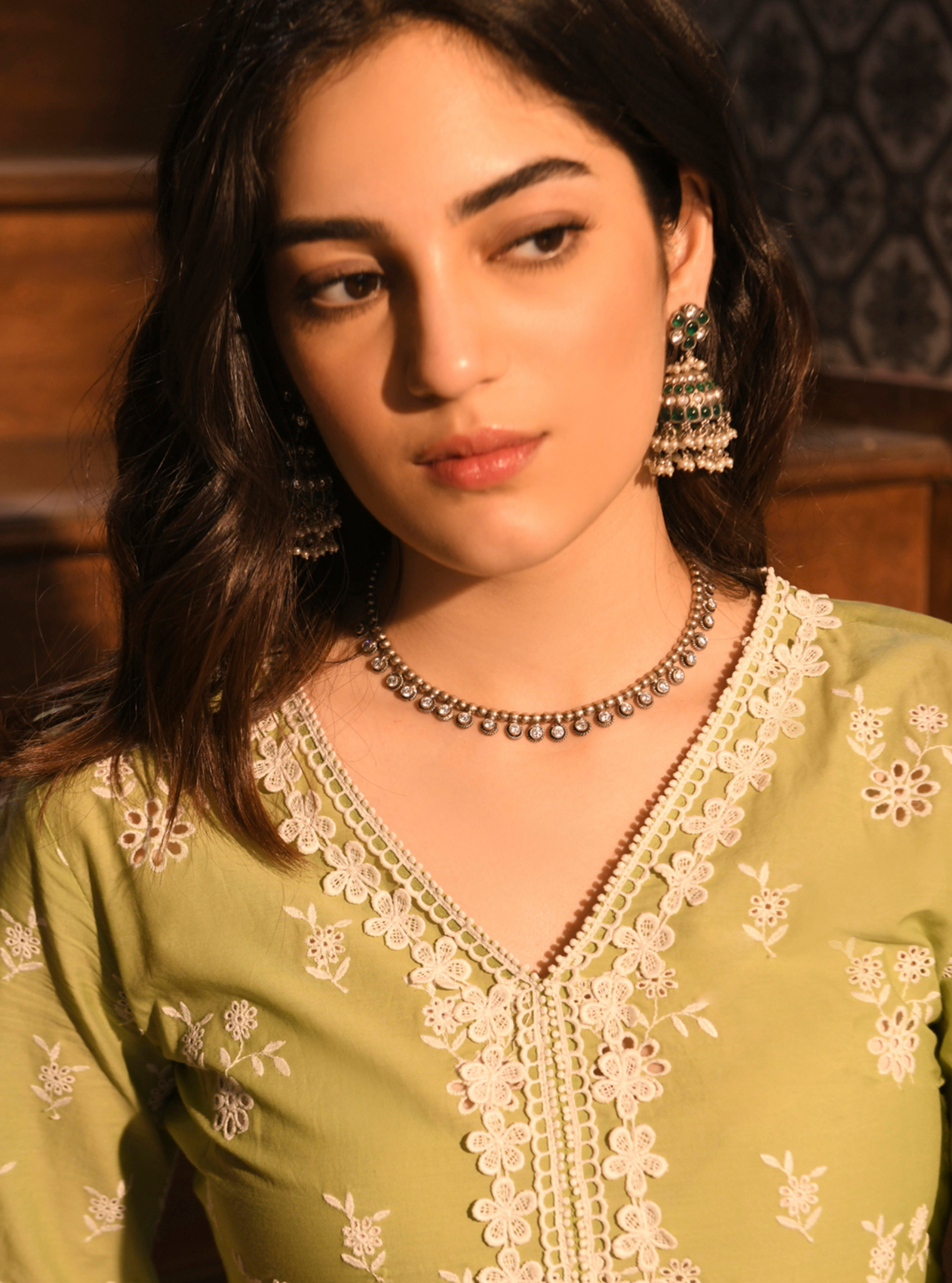 Pure Silver Heer Necklace