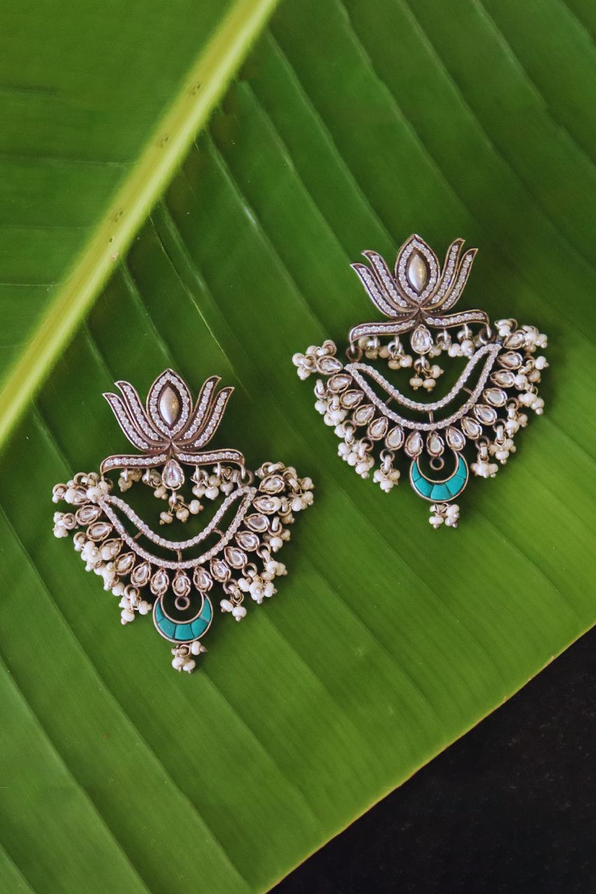 Pure Silver Ratan Earrings
