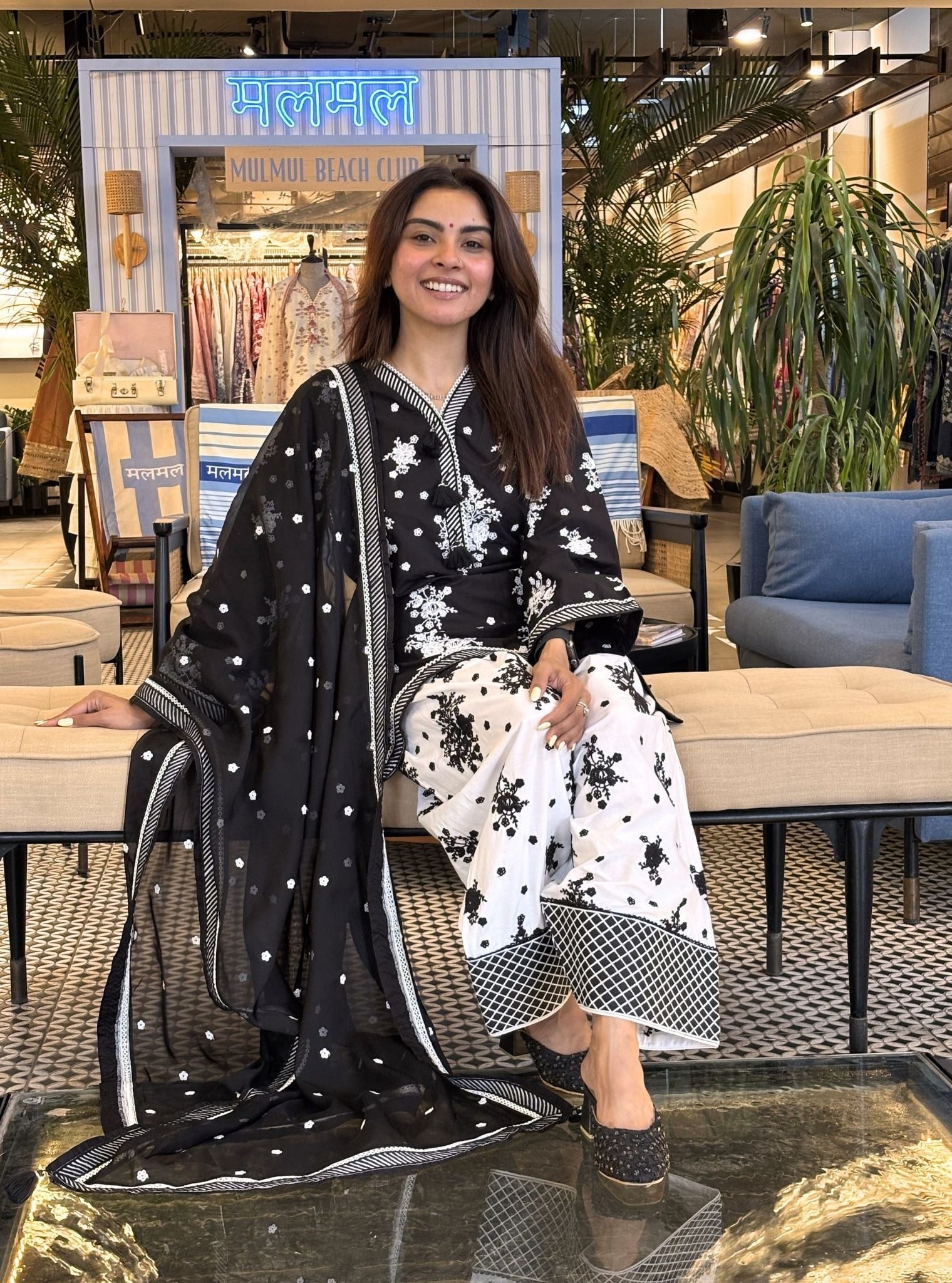 Valence Supima Cotton Black Kurta Set