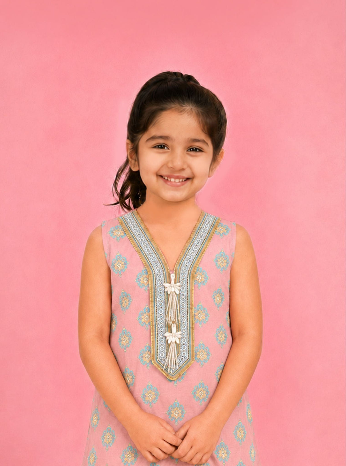 Iva Lawn Printed Pink Kurta Set