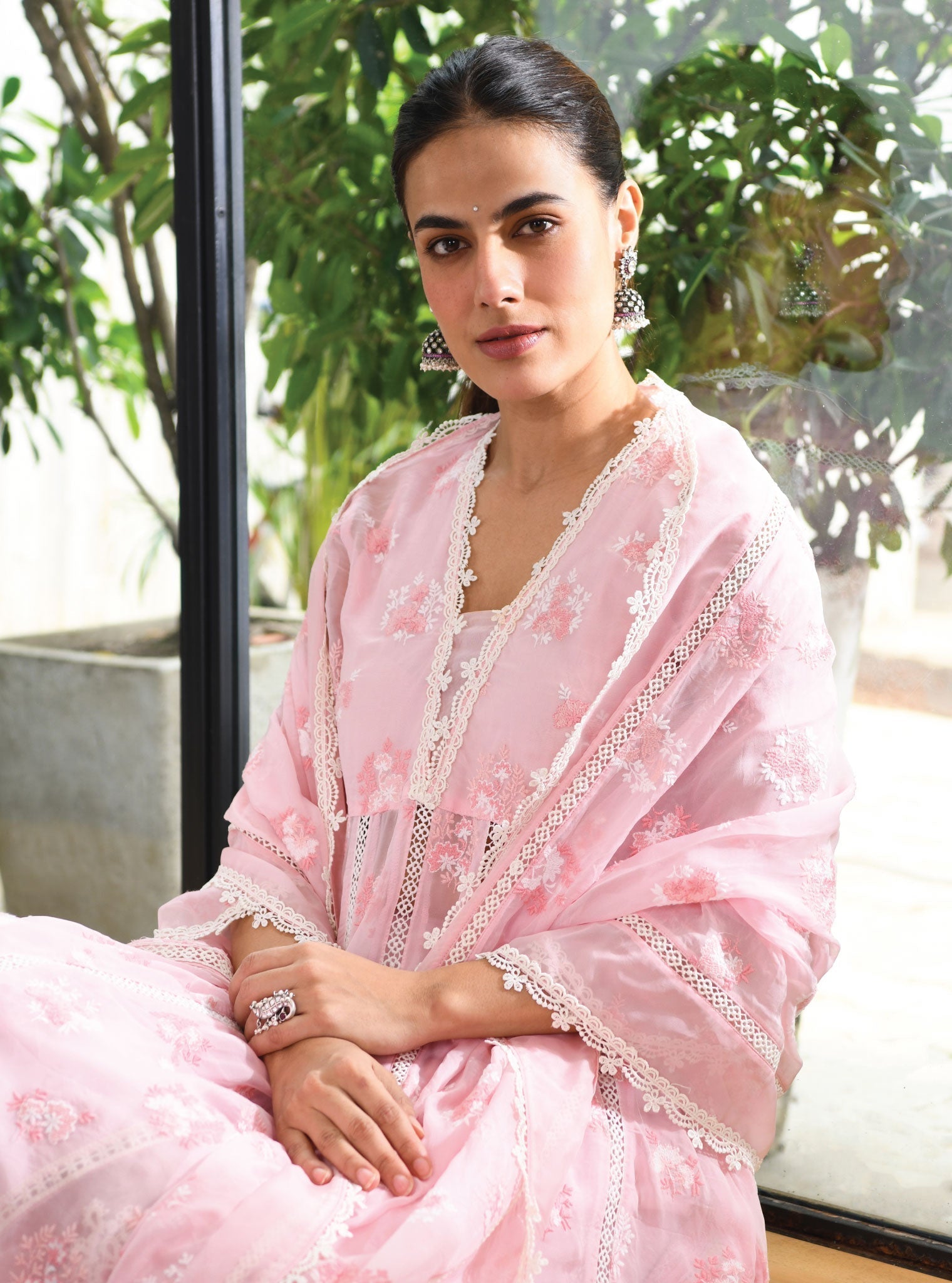 Mulmul Organza Stirling Anarkali Kurta