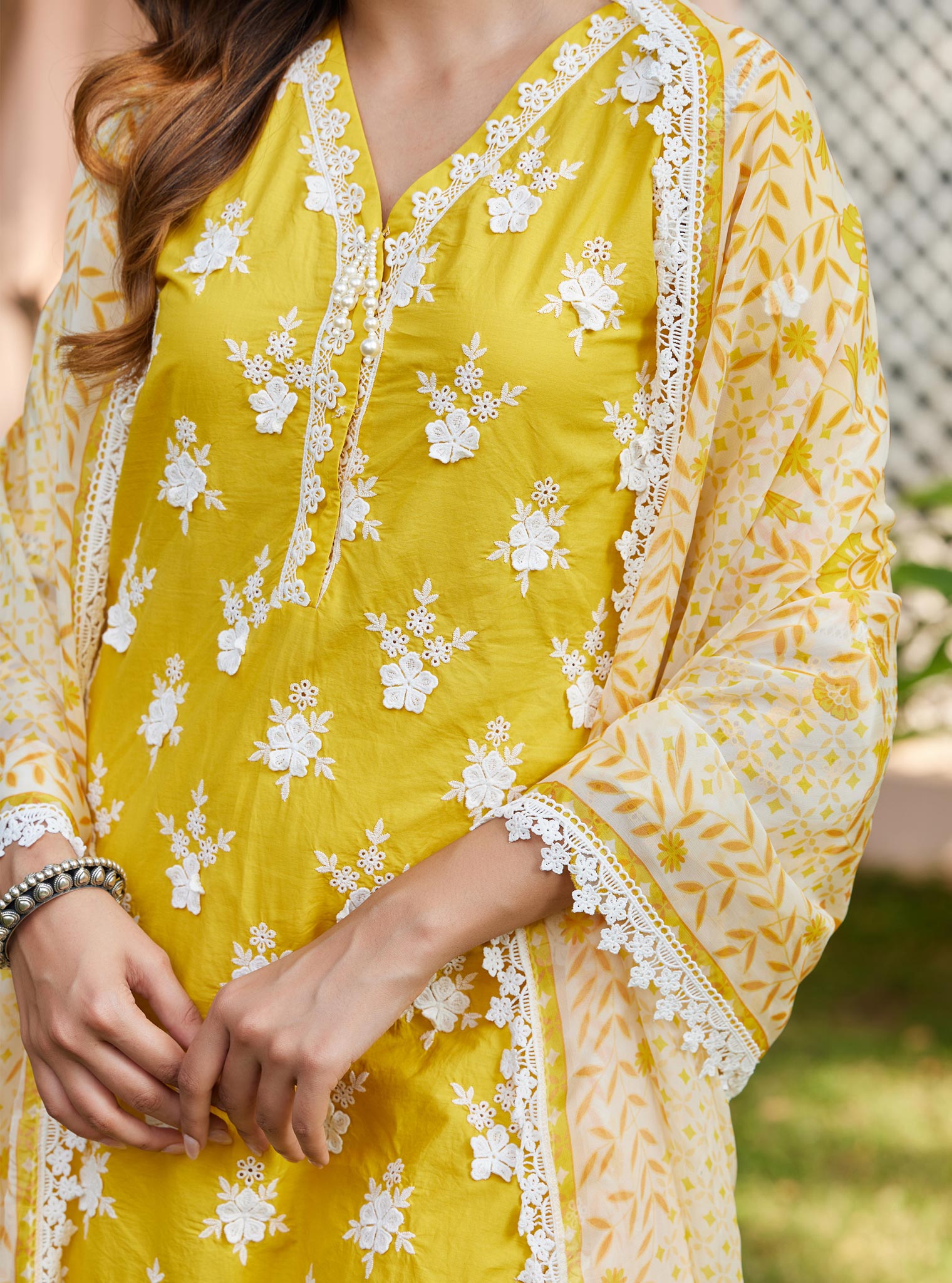 Reeva Supima Cotton Yellow Kurta Set