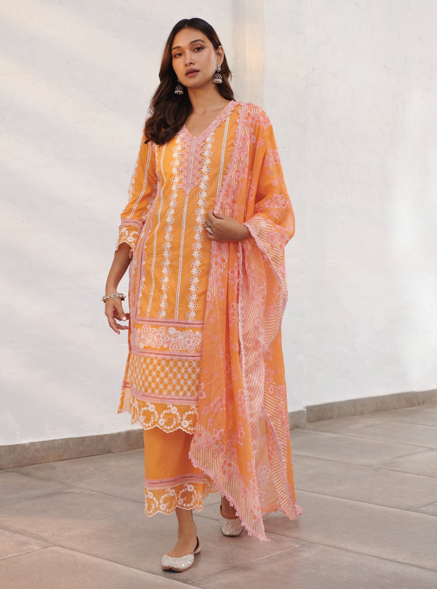Wiltshire Supima Cotton Orange Kurta Set
