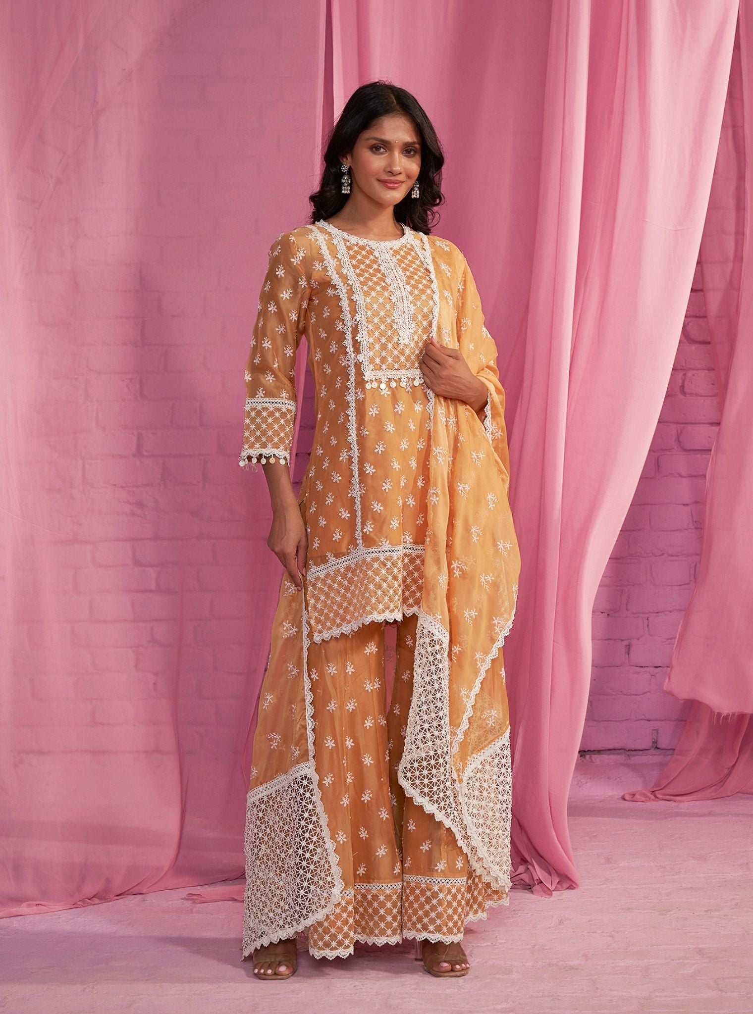 Raaga Organza Orange Kurta Set