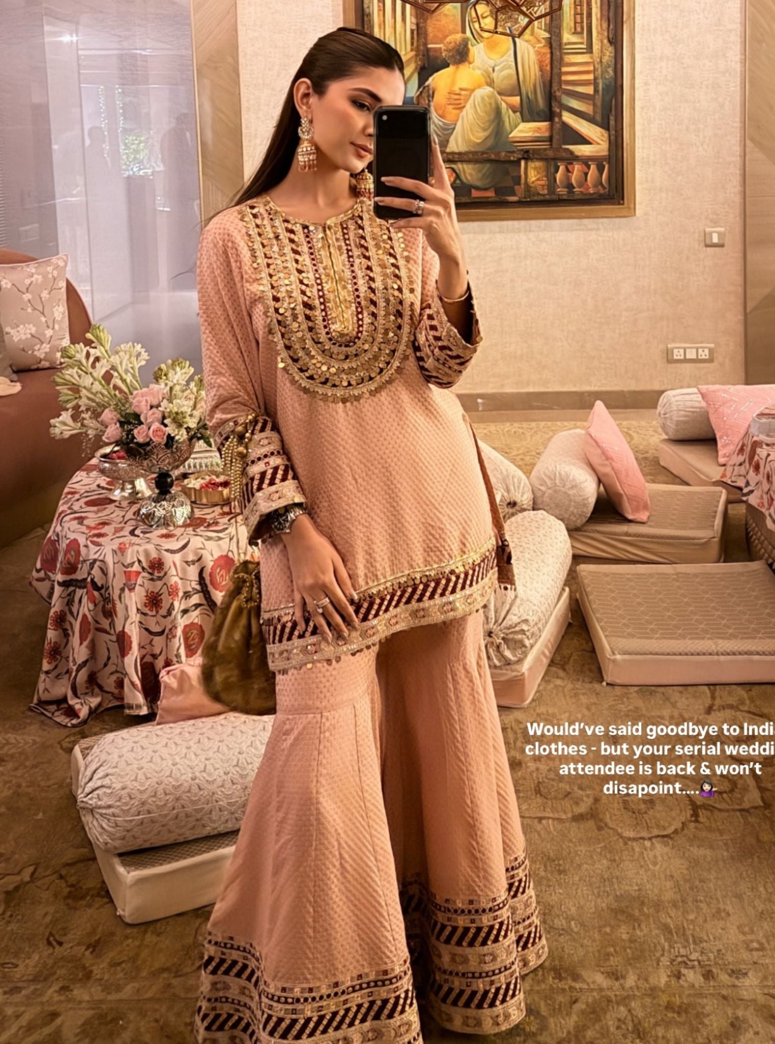 Eraya Pink Banarasi Garara Set