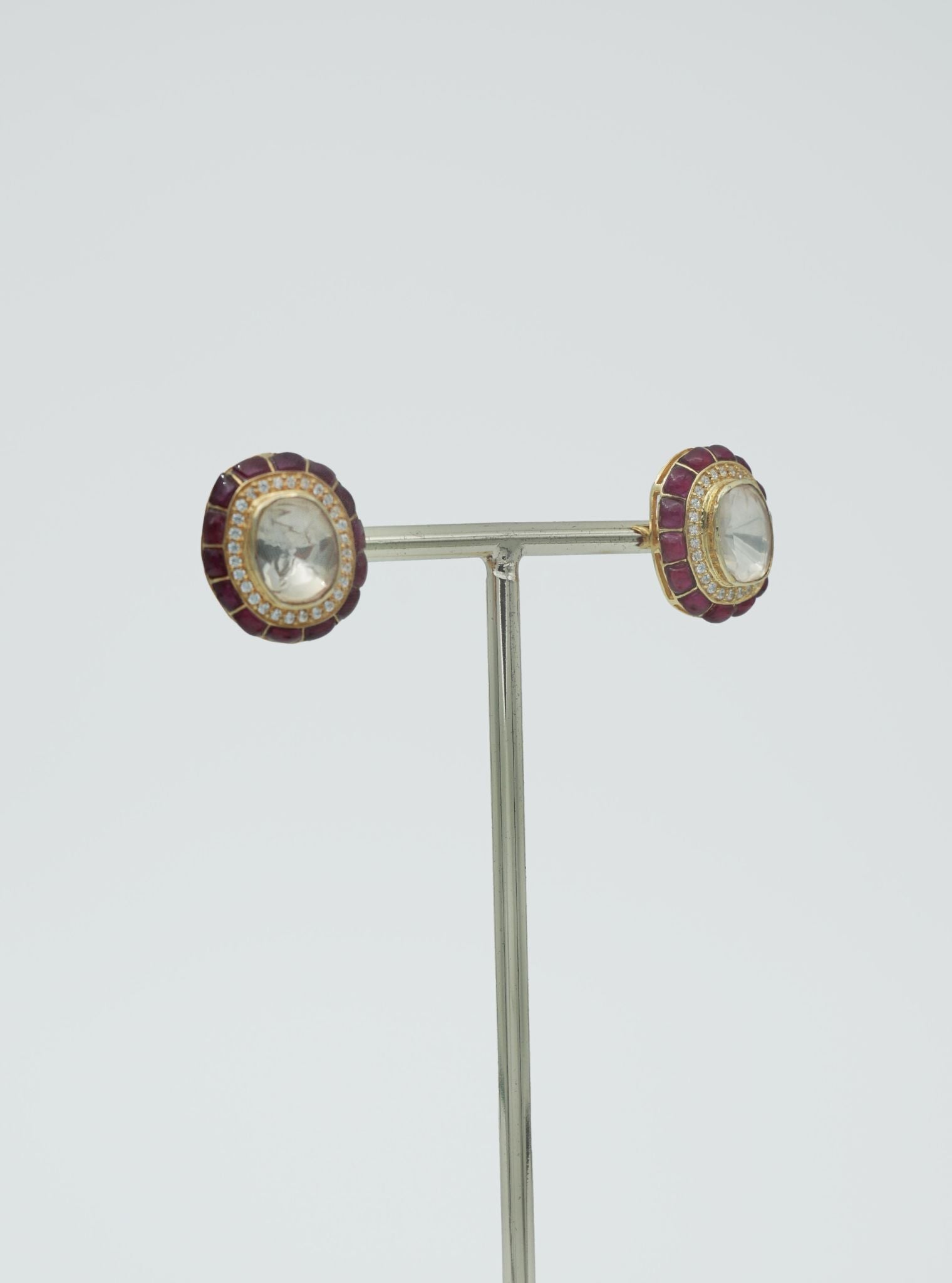 Pure Silver Ada Red Studs