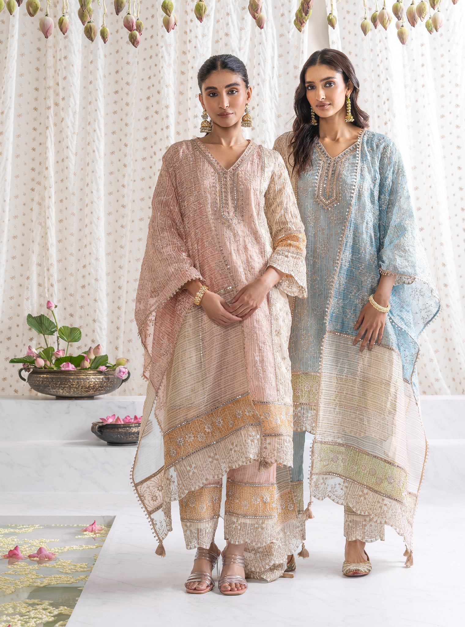 Aboli Banarsi Blue Kurta Set