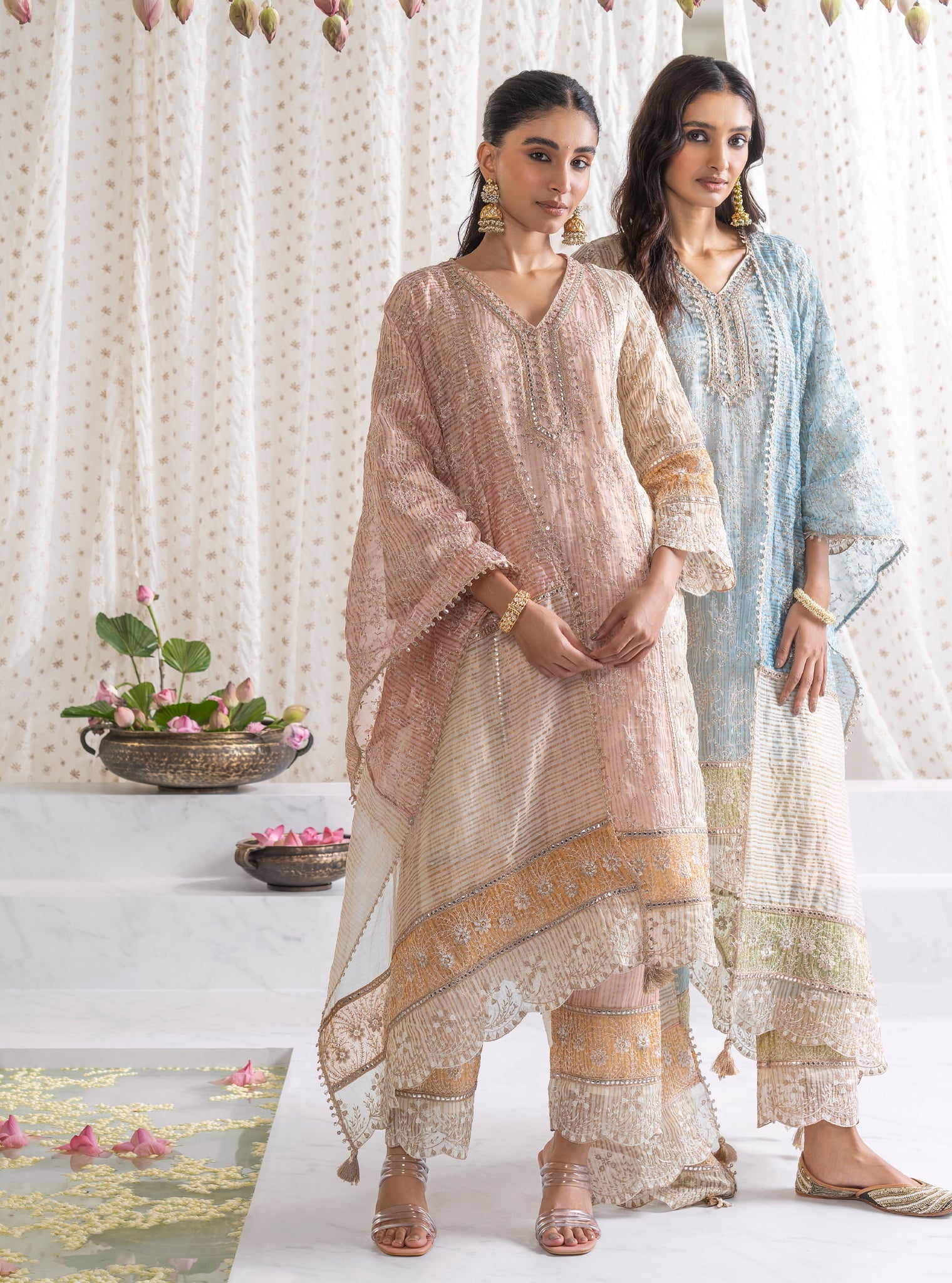 Aboli Banarsi Blue Kurta Set