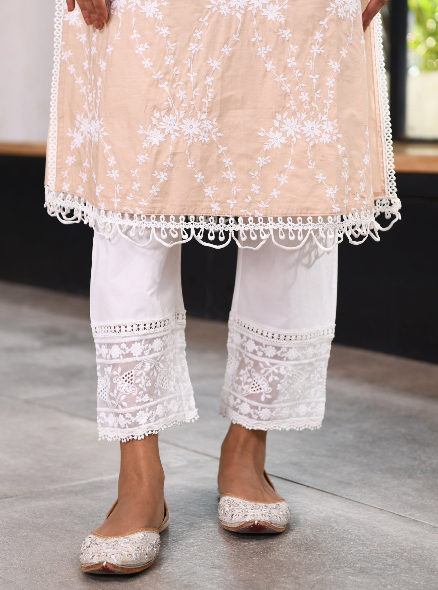 Arki Supima Cotton Beige Kurta Set