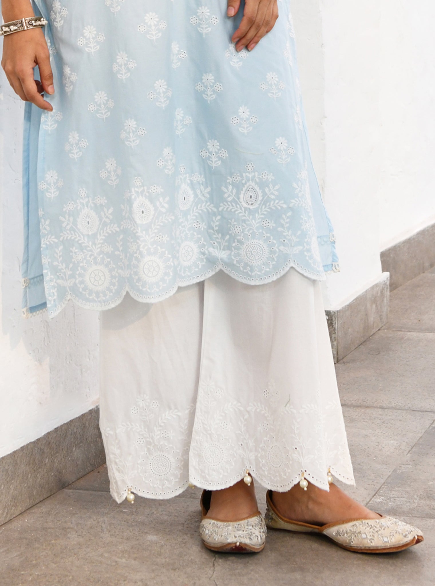Arpora Supima Cotton Blue Kurta Set