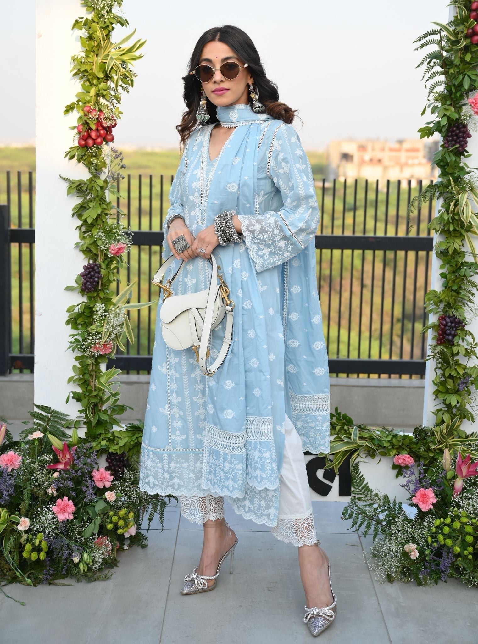 Arpina Supima Cotton Blue Kurta Set