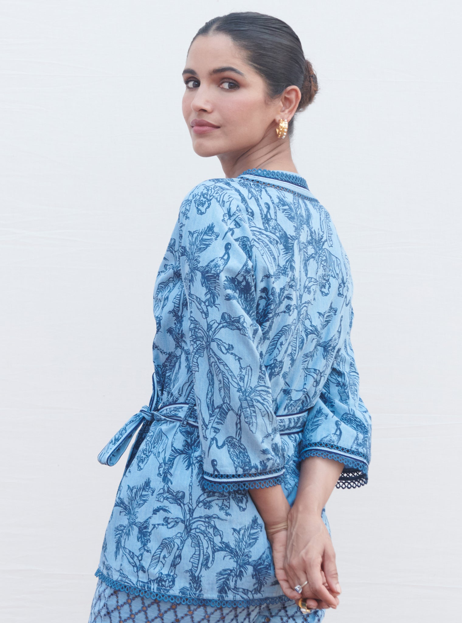 Attina Denim Wrap Co-ord Set