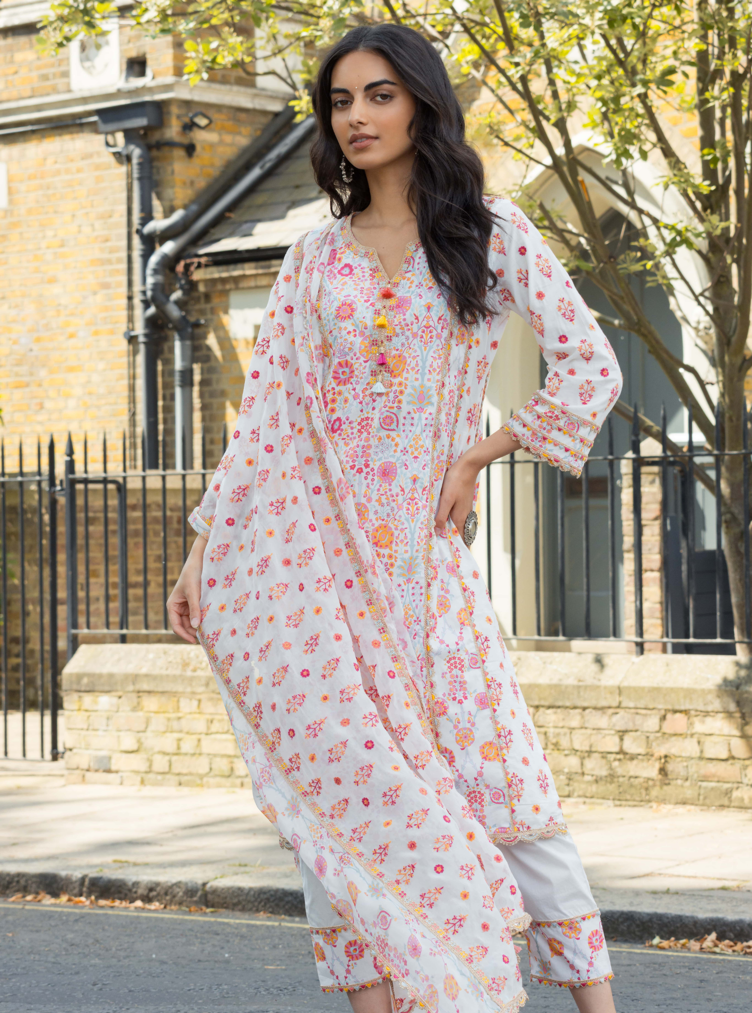 Avery Supima Cotton White Kurta Set