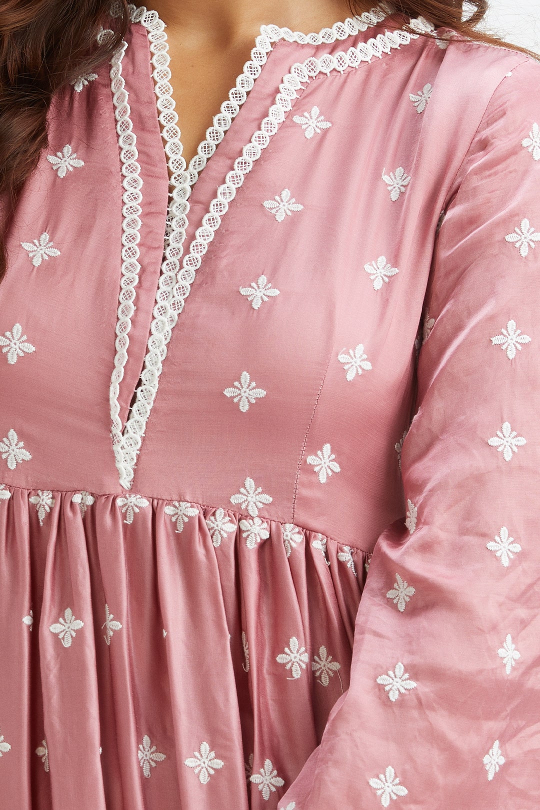 Albany Cupro Silk Mauve Kurta Set