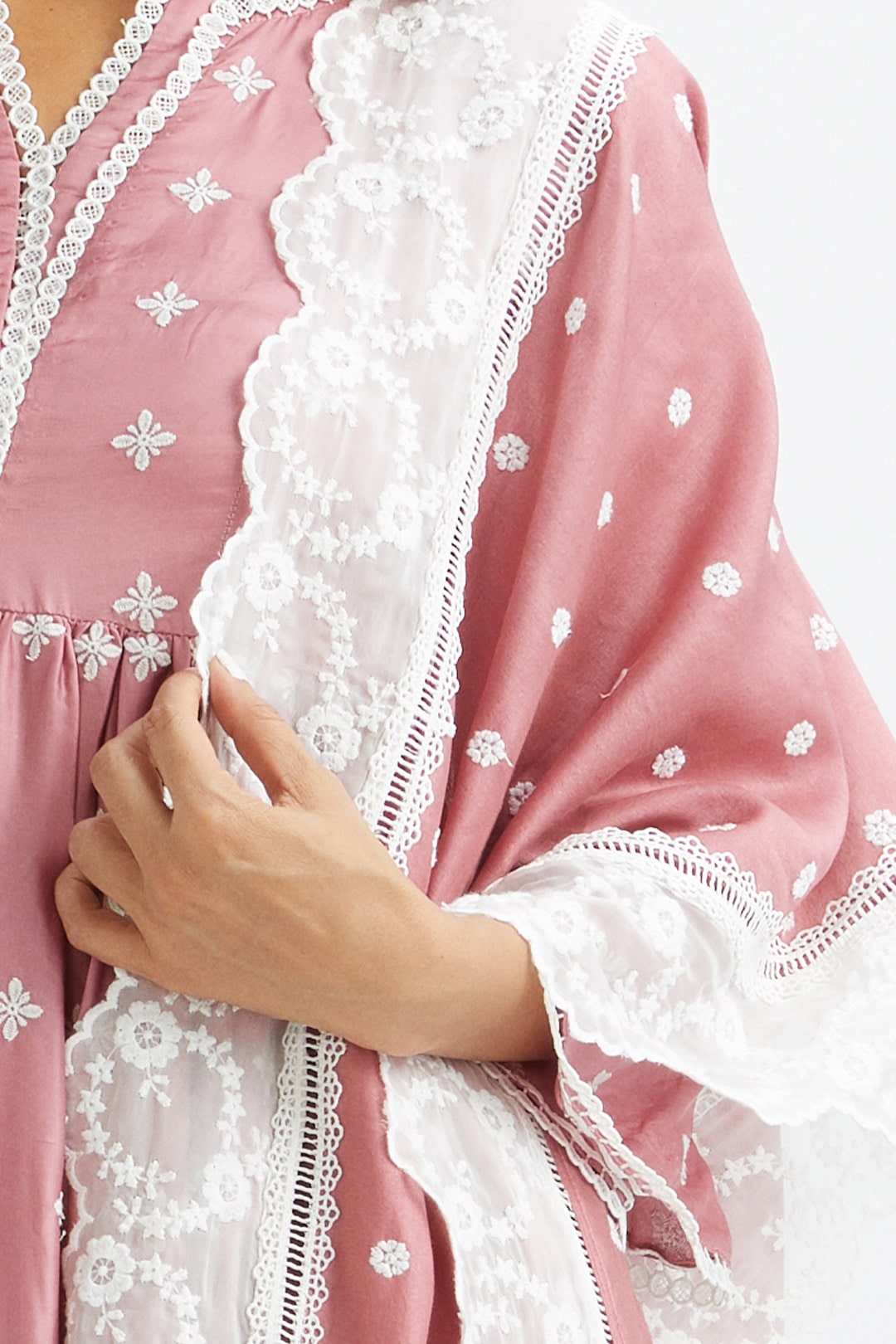 Albany Cupro Silk Mauve Kurta Set